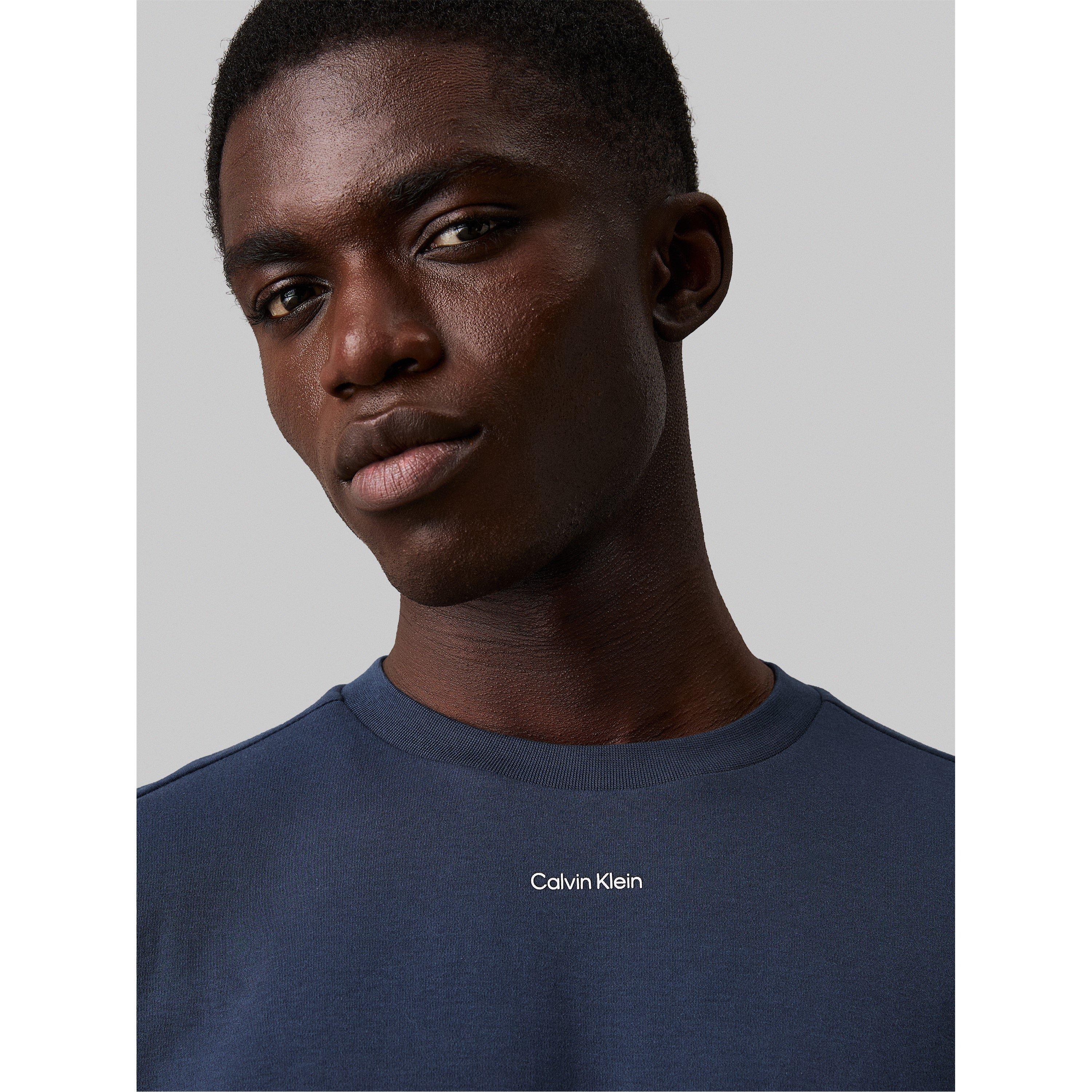 Ink - Calvin Klein - Men's Nano Logo Interlock Regular Fit T-Shirt - 2