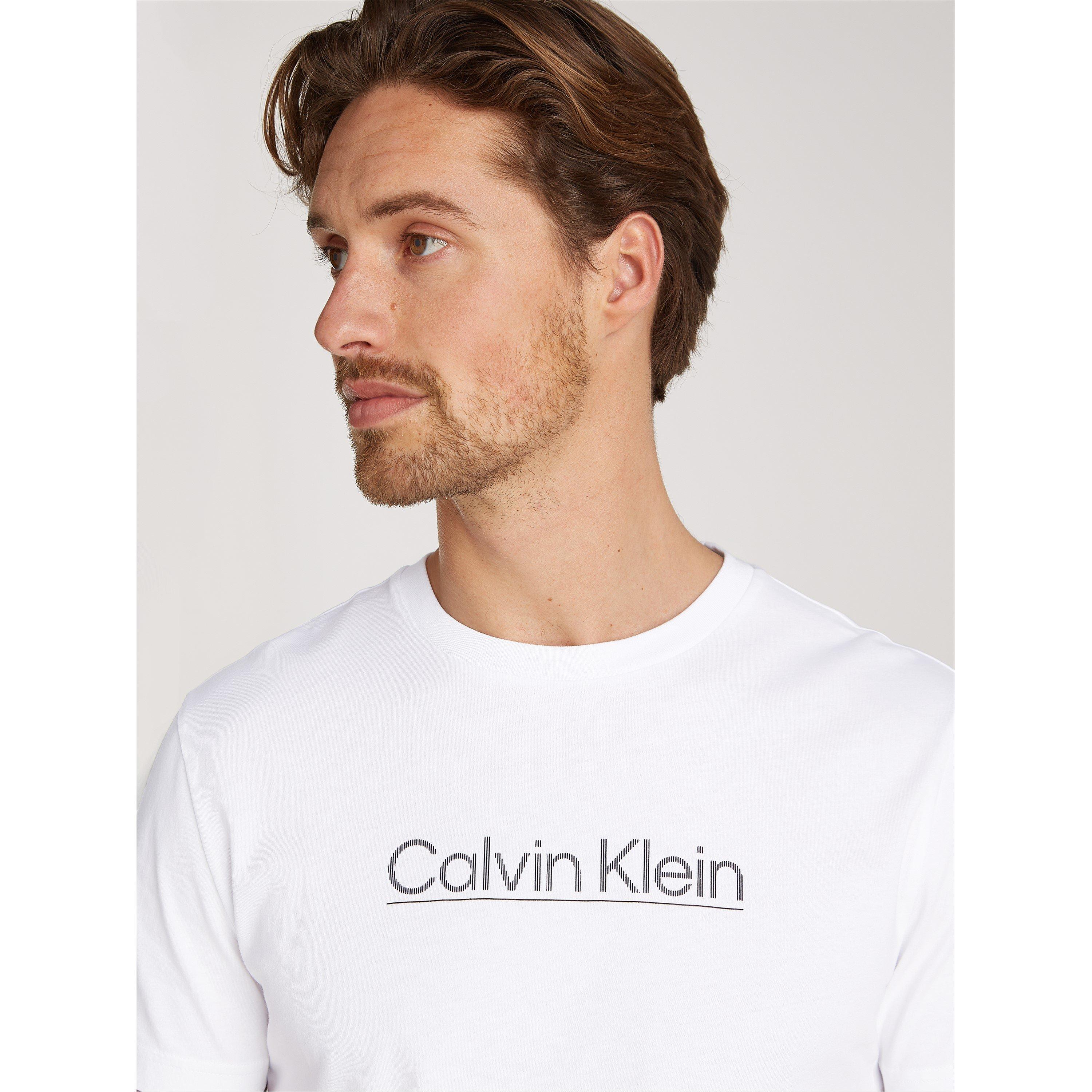 Bright White - Calvin Klein - RAISED LINE LOGO T-SHIRT - 4