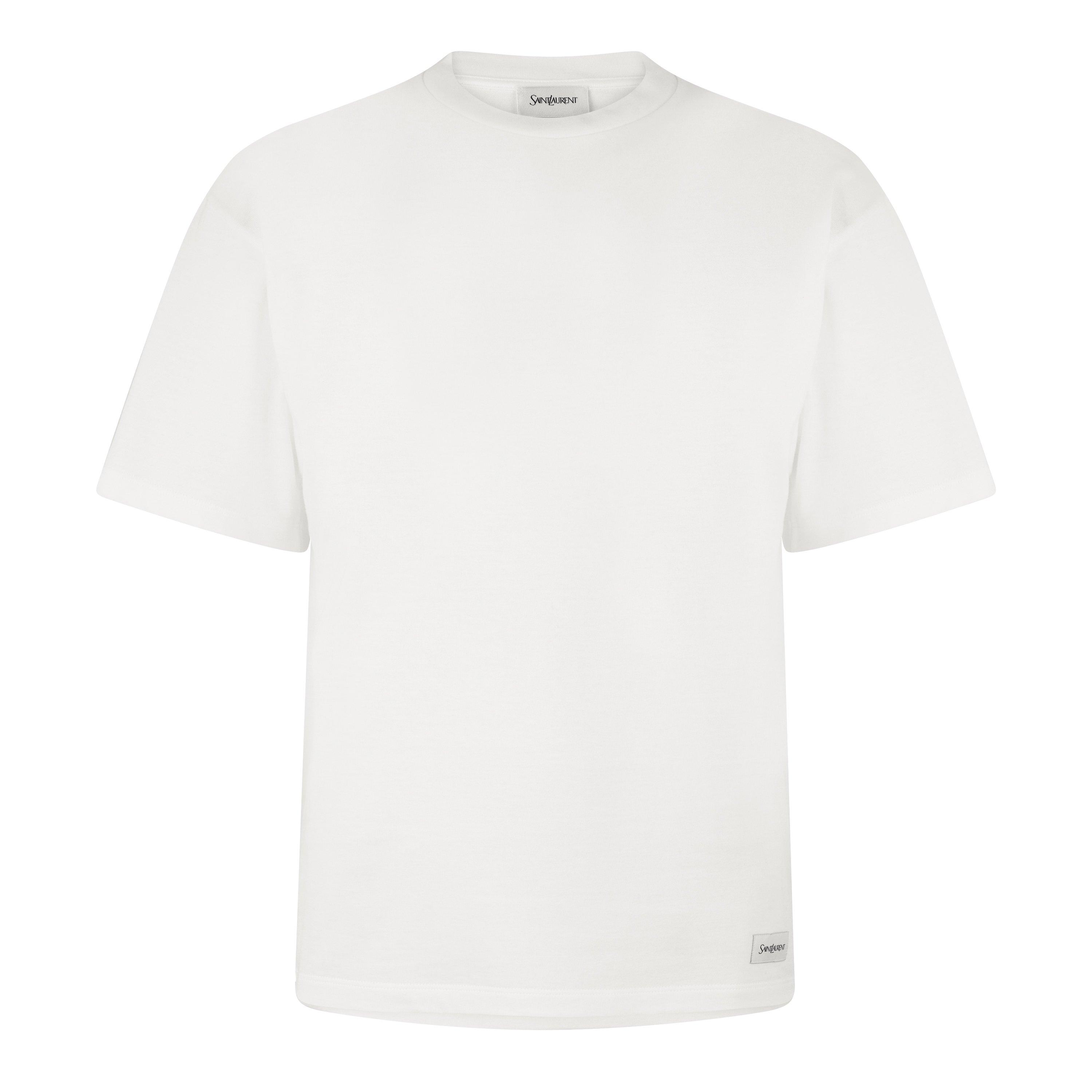 Blanc - Saint Laurent - Tab Logo T-Shirt - 5