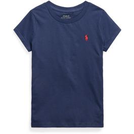 Polo Ralph Lauren Cotton Jersey Crewneck T Shirt Girls