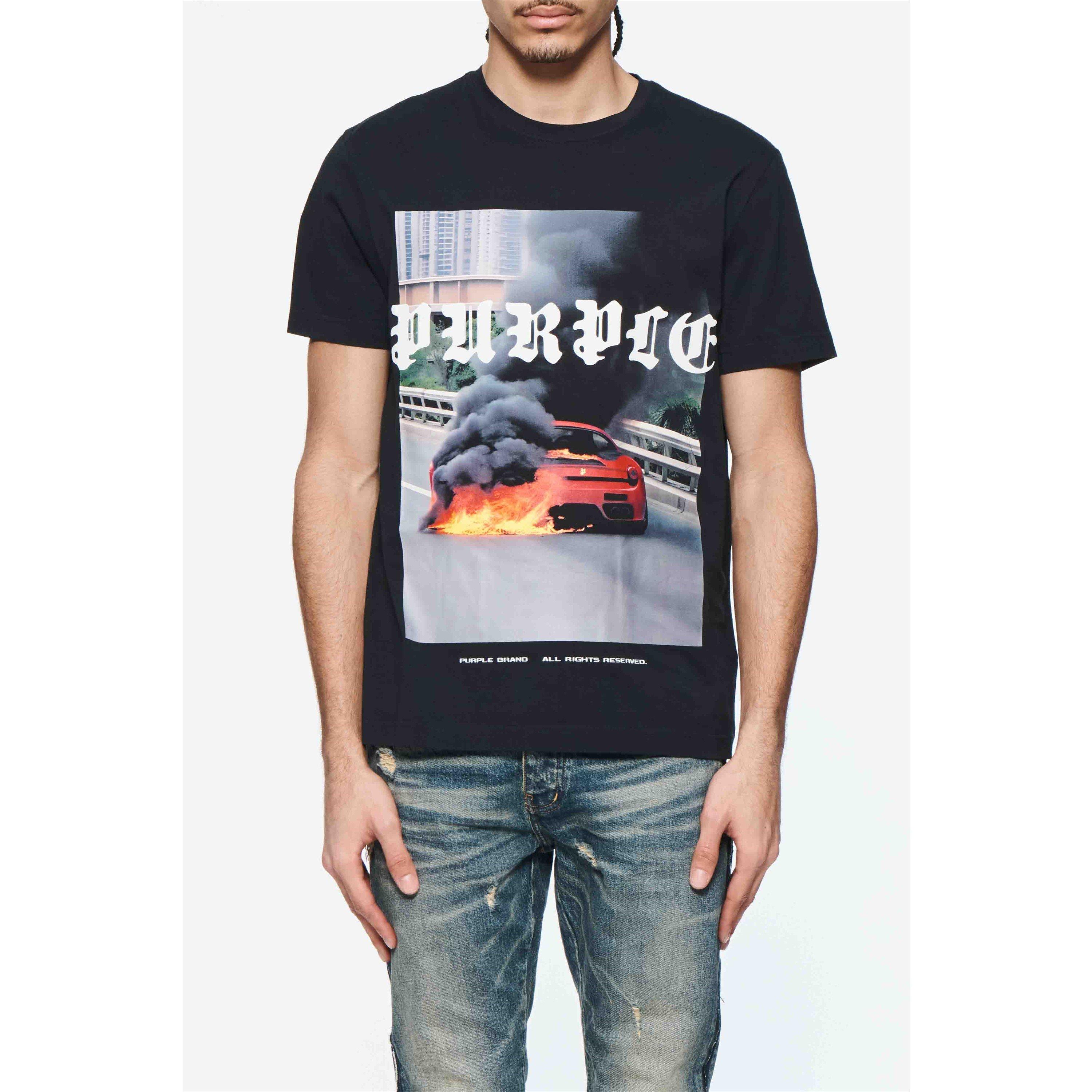 Black Fire - Purple Brand - Men's Printed Regular Fit T-Shirt - 2
