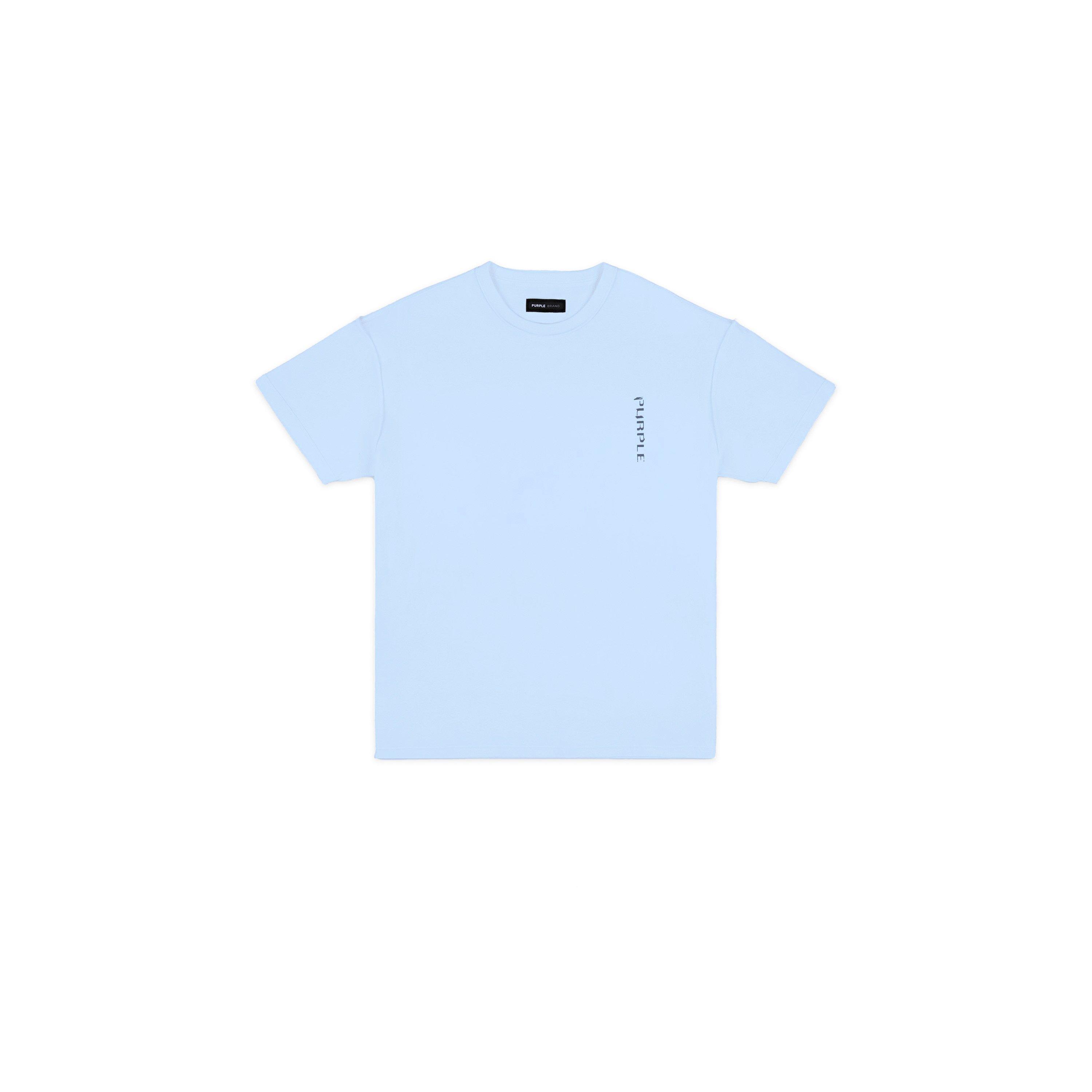 Sky Blue - Purple Brand - Men's Print Logo Regular Fit T-Shirt - 5