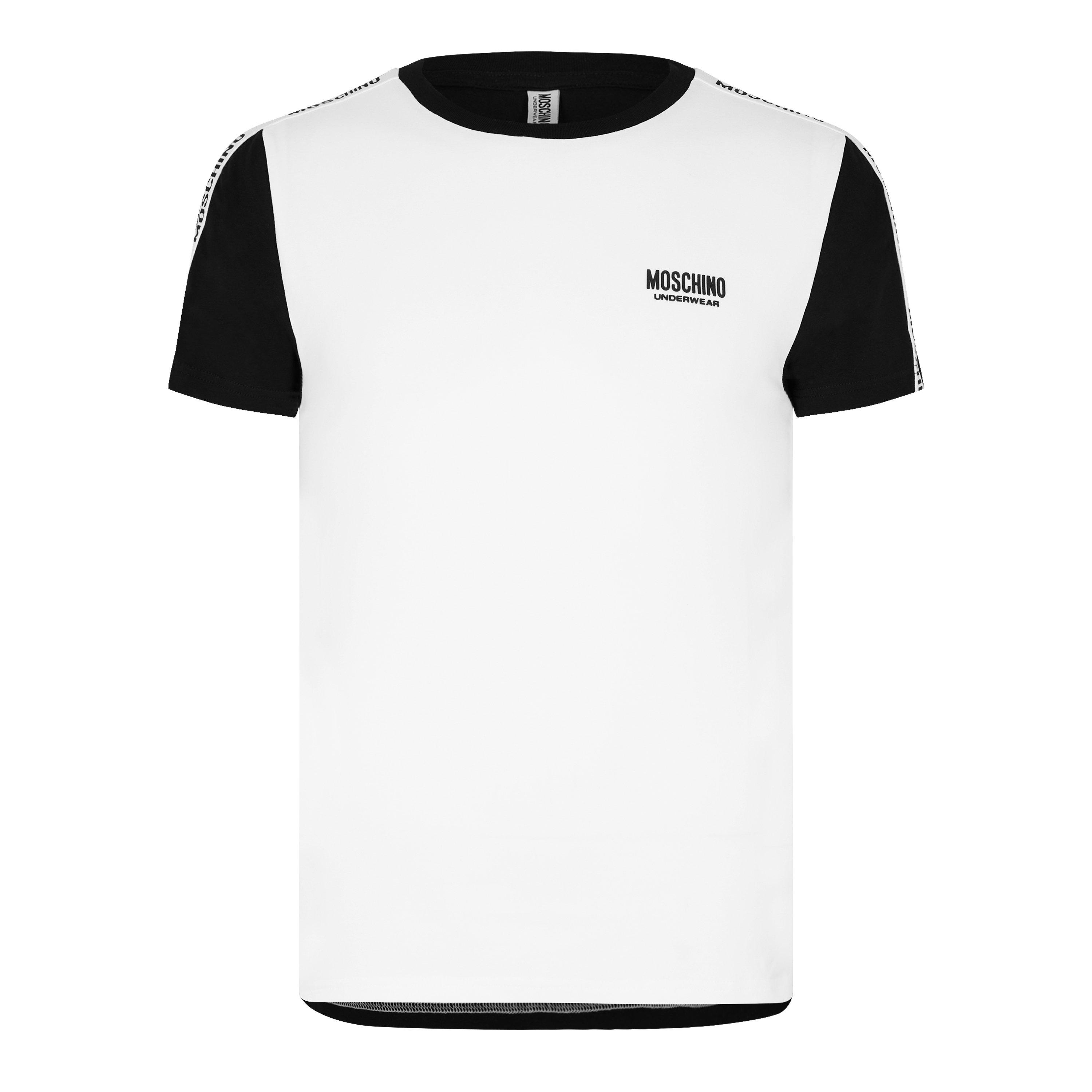 White - Moschino - Tape Sleeve T Shirt - 5