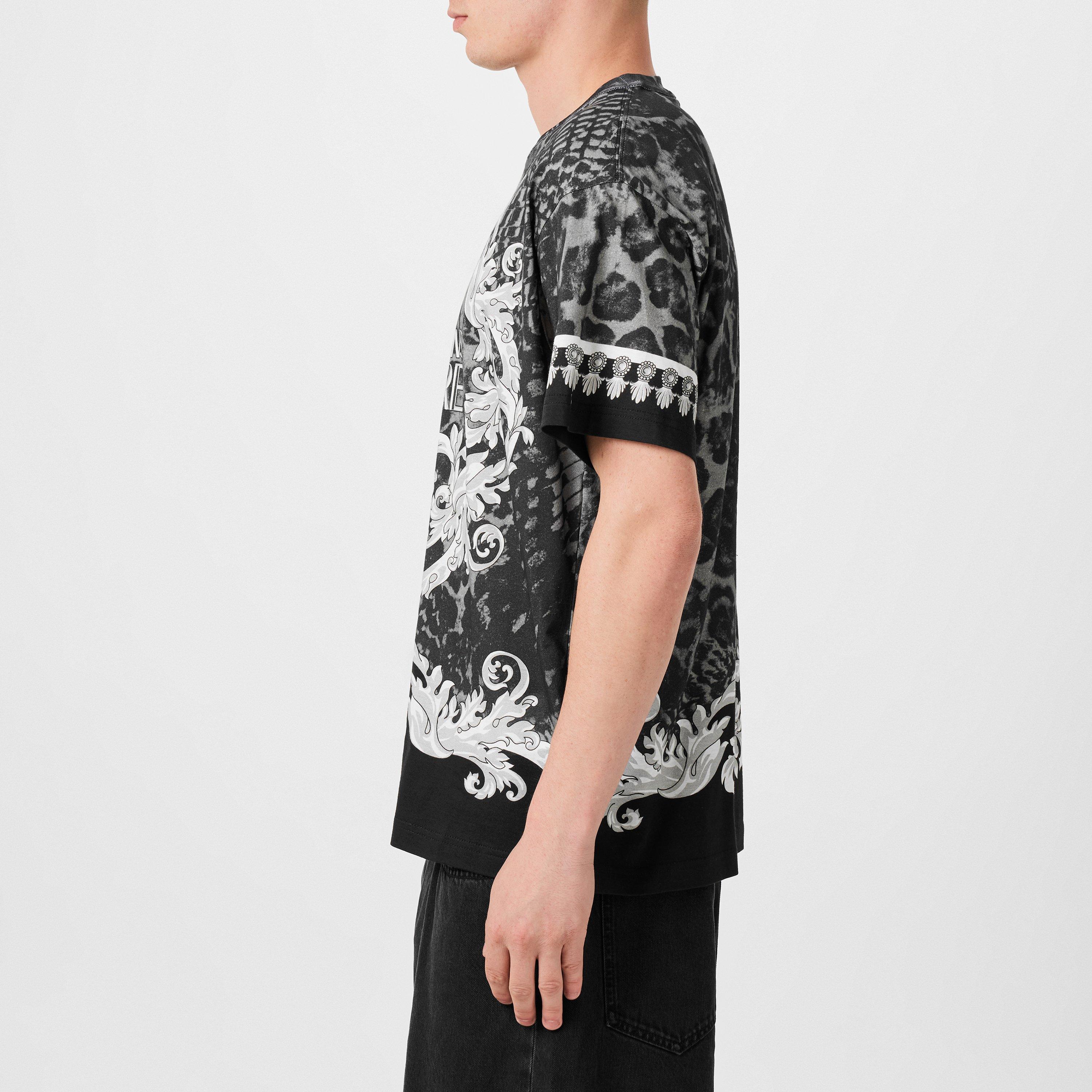 Black - Versace Jeans Couture - Men's Block Regular Fit T-Shirt - 2