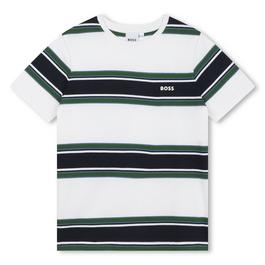 Boss Striped T Shirt Junior