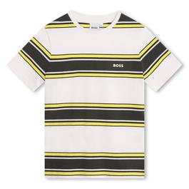 Boss Striped T Shirt Junior