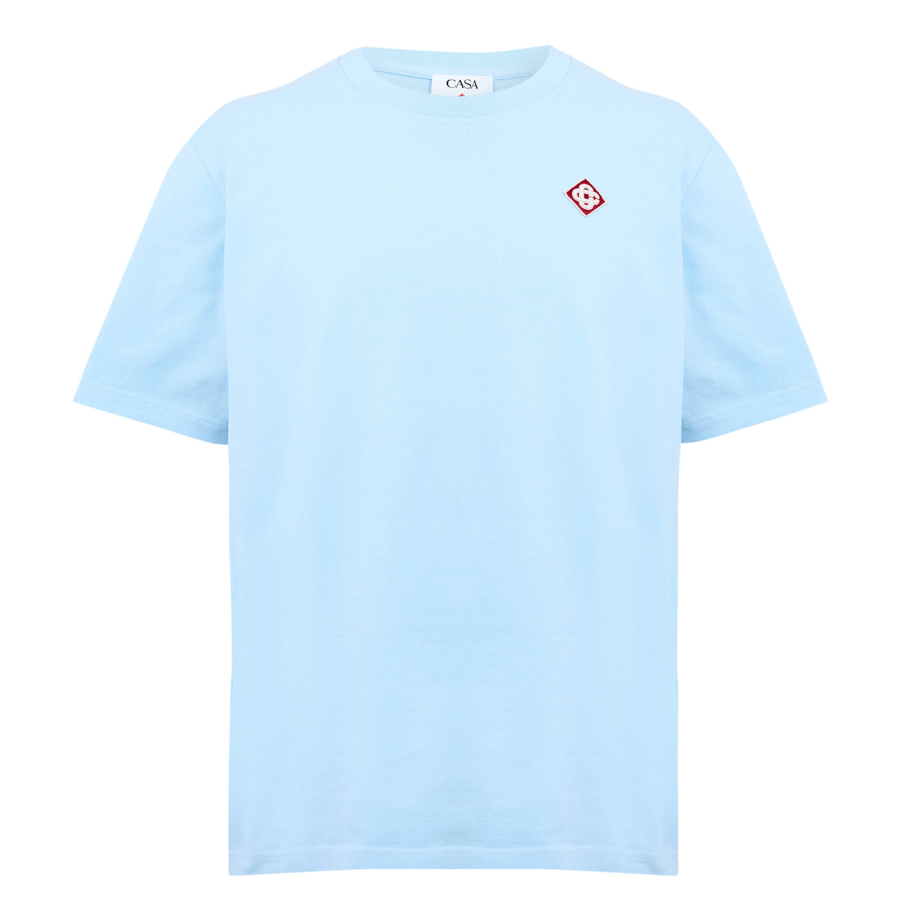 Casablanca Men's Classic Logo T-Shirt - Pale Blue - Large