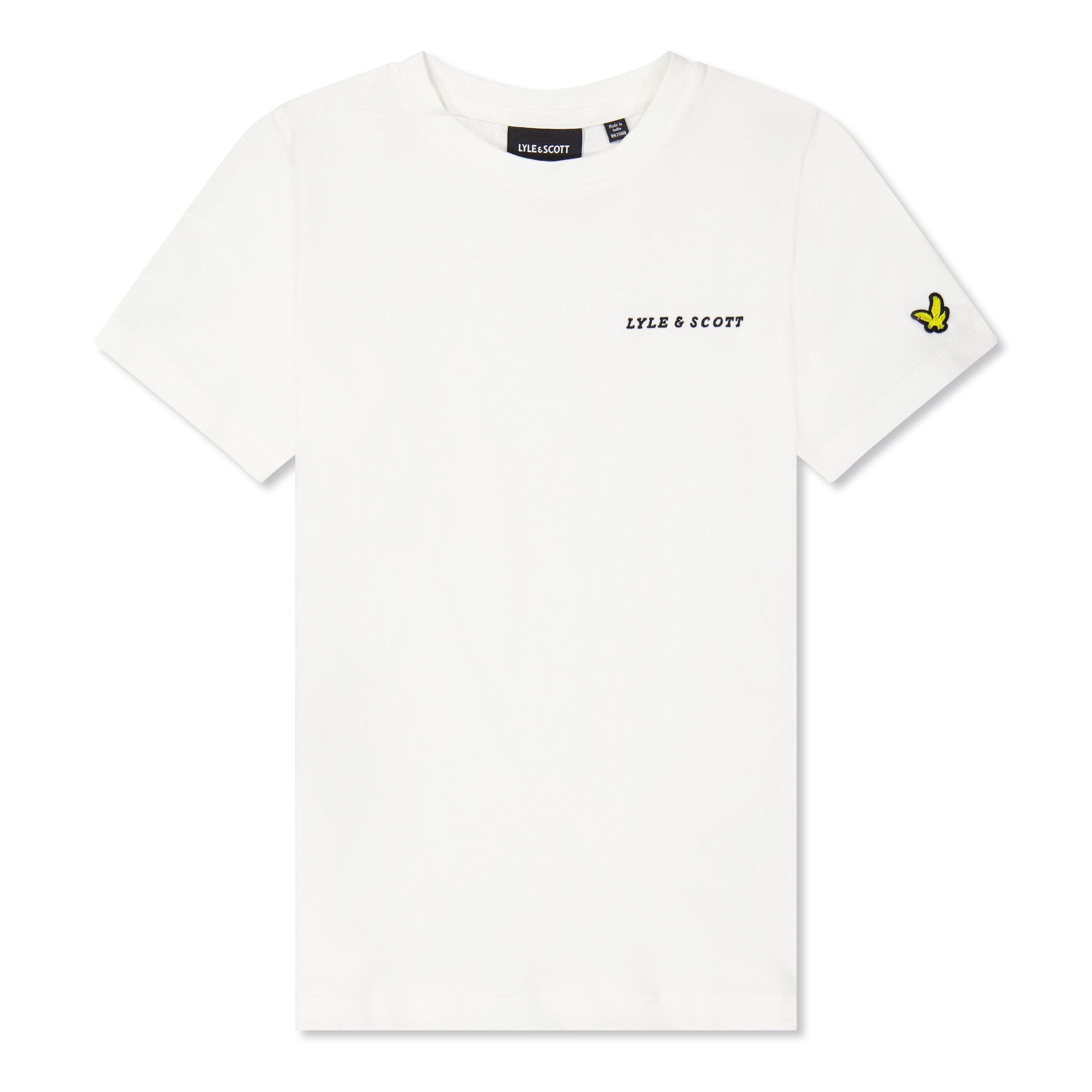 626 White - Lyle and Scott - Kids' L&S Script Regular Fit T-Shirt - 1