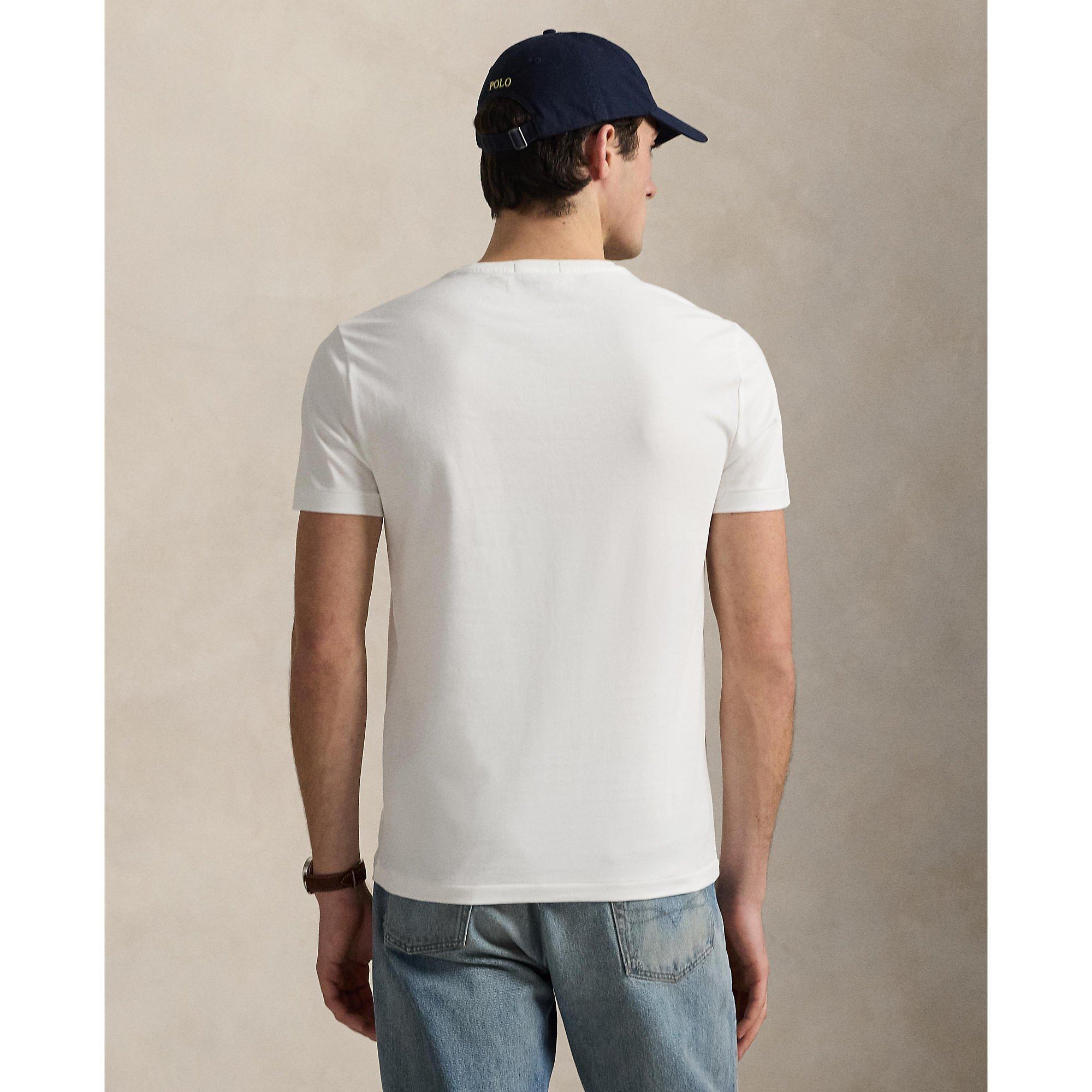 White - Polo Ralph Lauren - Custom Slim Fit Logo T-Shirt - 3