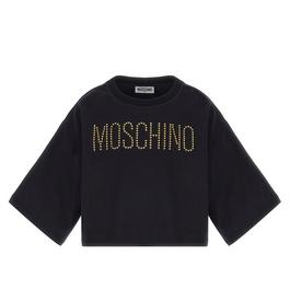 Moschino Stud Logo T Shirt Juniors