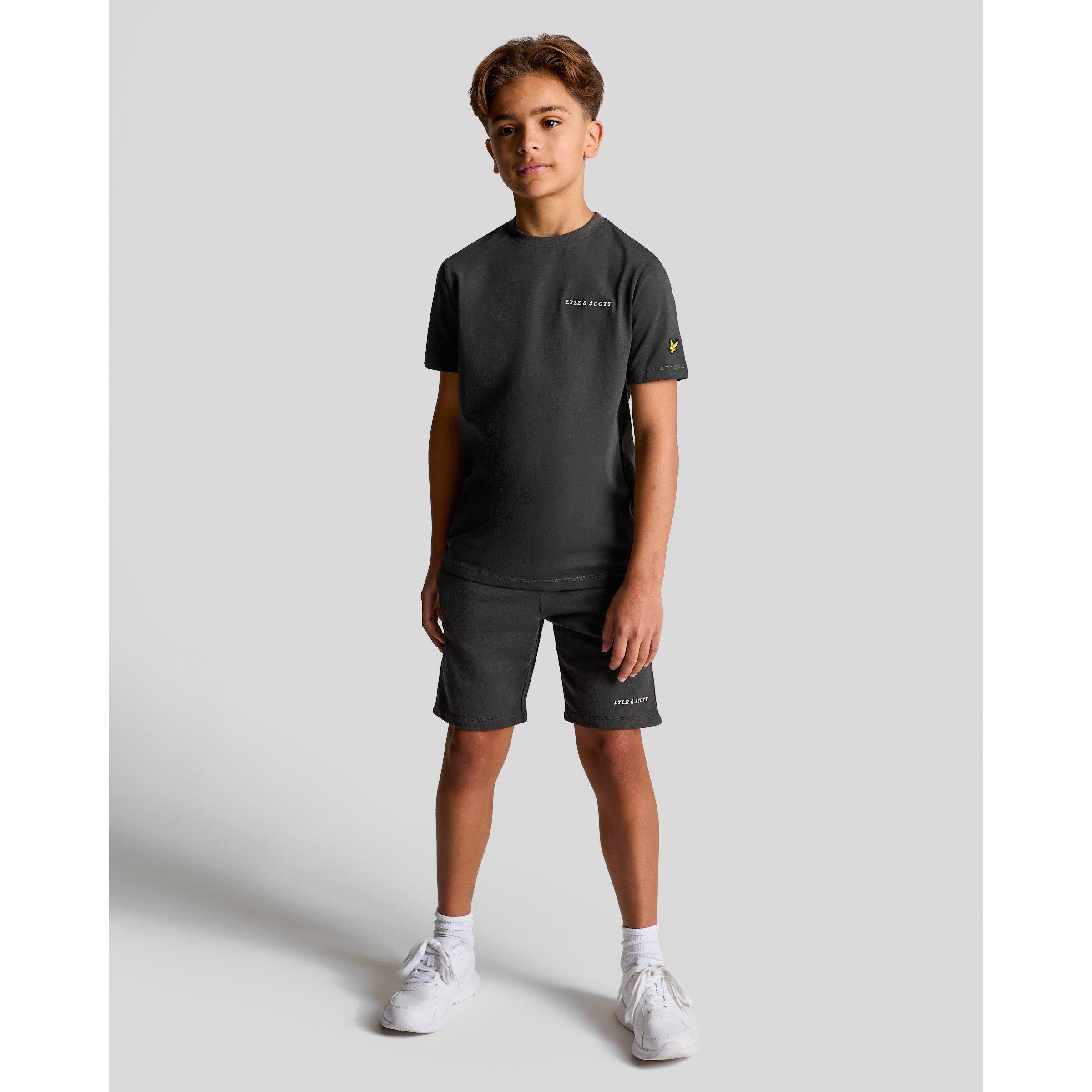 W635 Gunmetal - Lyle and Scott - Kids' Regular Fit Script T-Shirt - 4