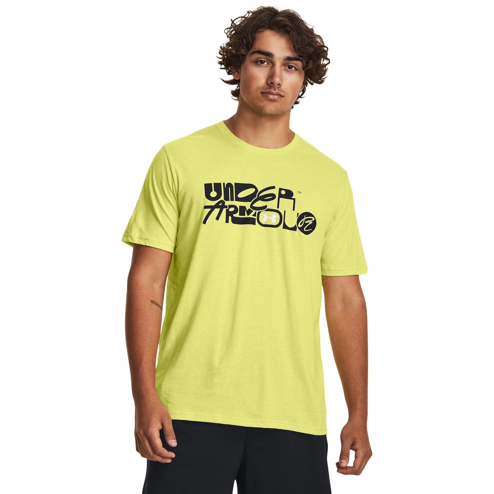 L.Yell/Blk/Wht - Under Armour - Mix Wordmark Short-Sleeve Regular Fit T-Shirt - 2