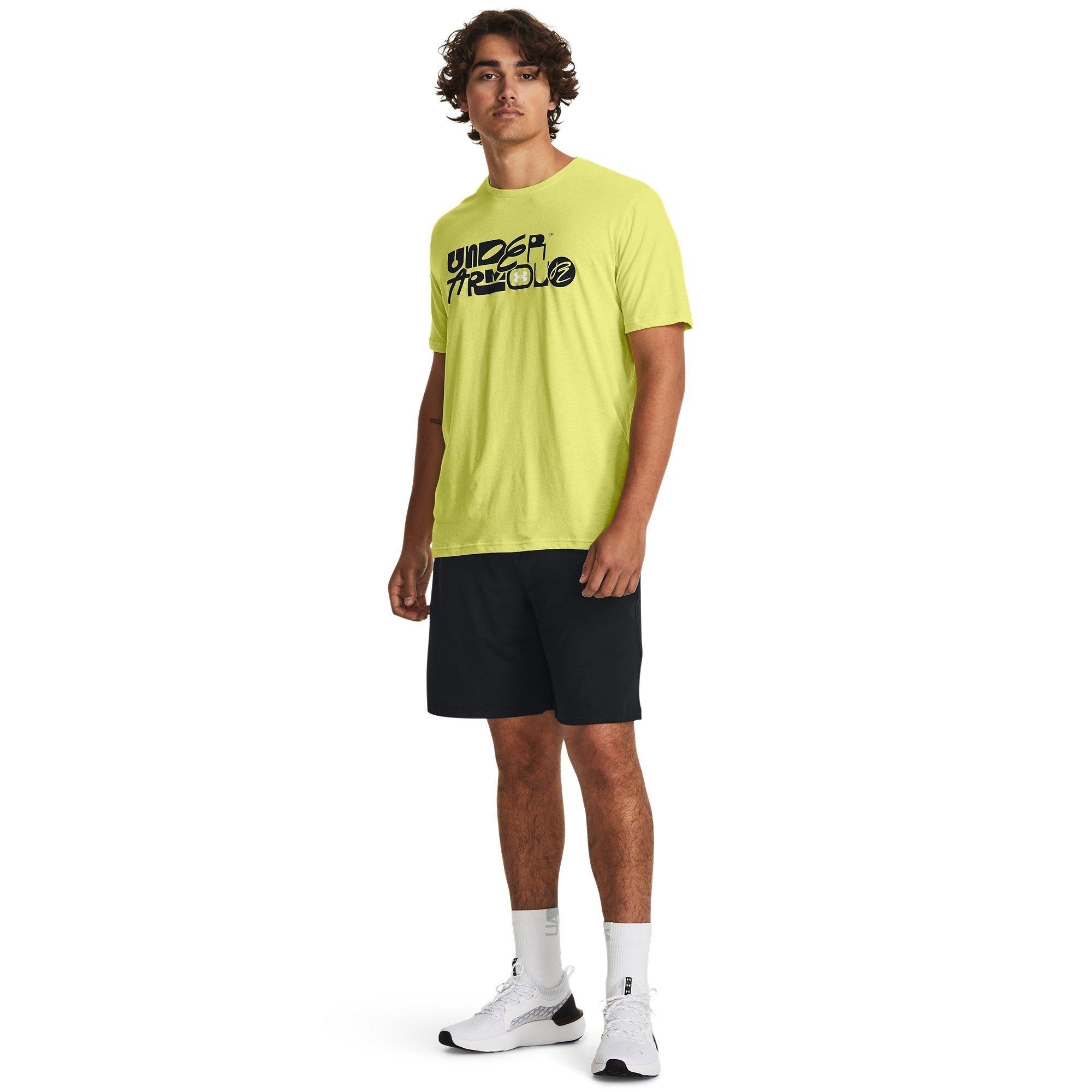 L.Yell/Blk/Wht - Under Armour - Mix Wordmark Short-Sleeve Regular Fit T-Shirt - 4