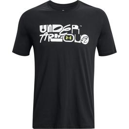 Under Armour Mix Wordmark Short Sleeve T-Shirt Mens