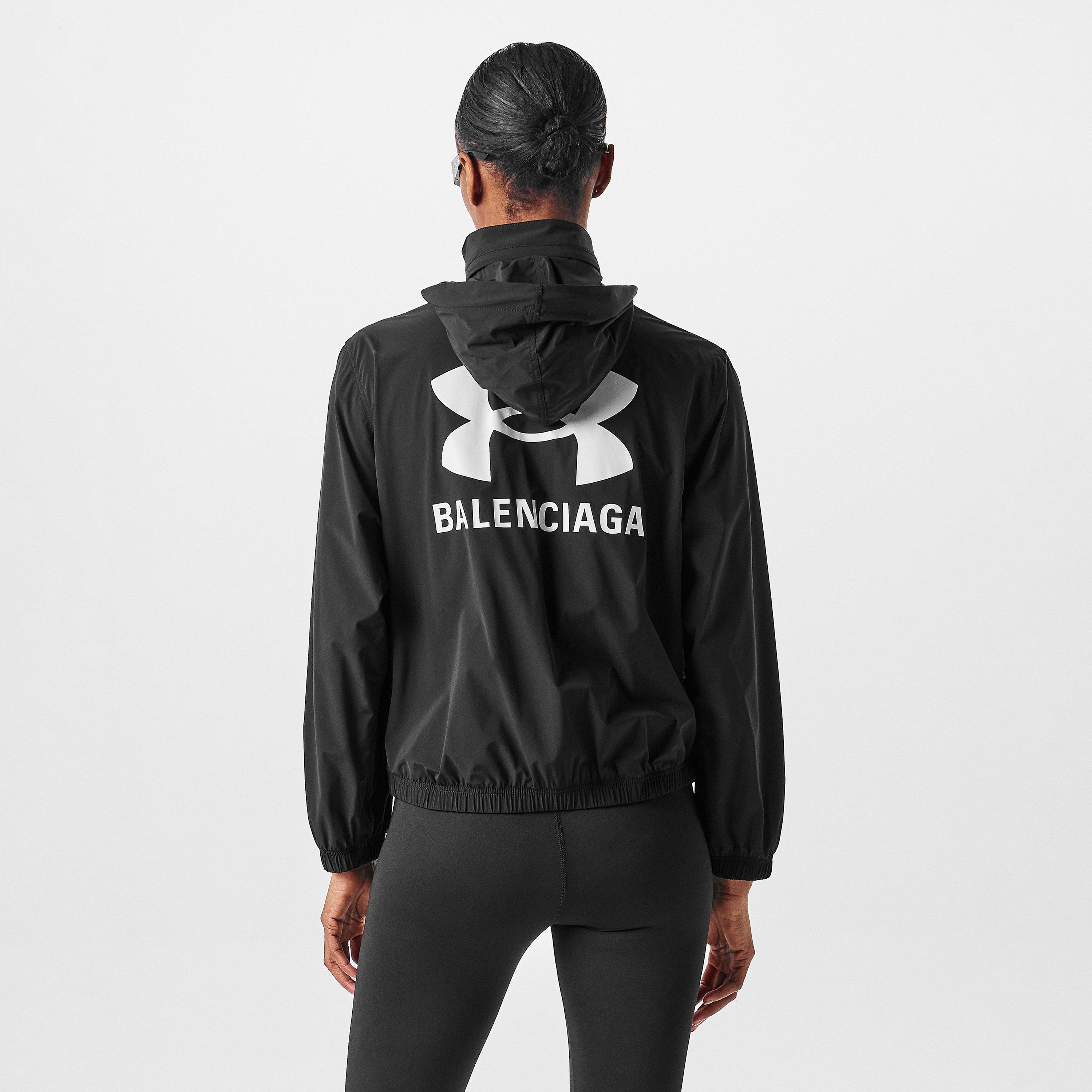 Black - Balenciaga - Women's  x Under Armour Hooded Funnel Neck Windbreaker - 4