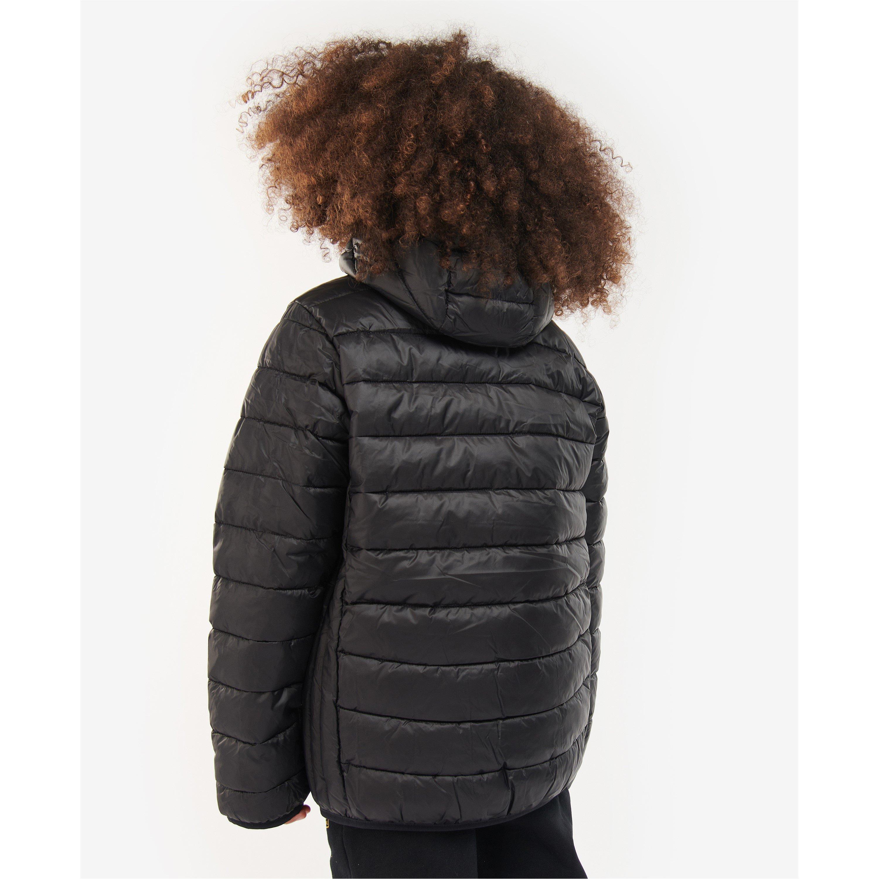 Black BK92 - Barbour International - Kids' Ouston Water Resistant Long Sleeve Oversized Fit Short Puffer Jacket - 3