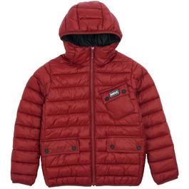 Barbour International Boys Ouston Hooded Quilted Jacket