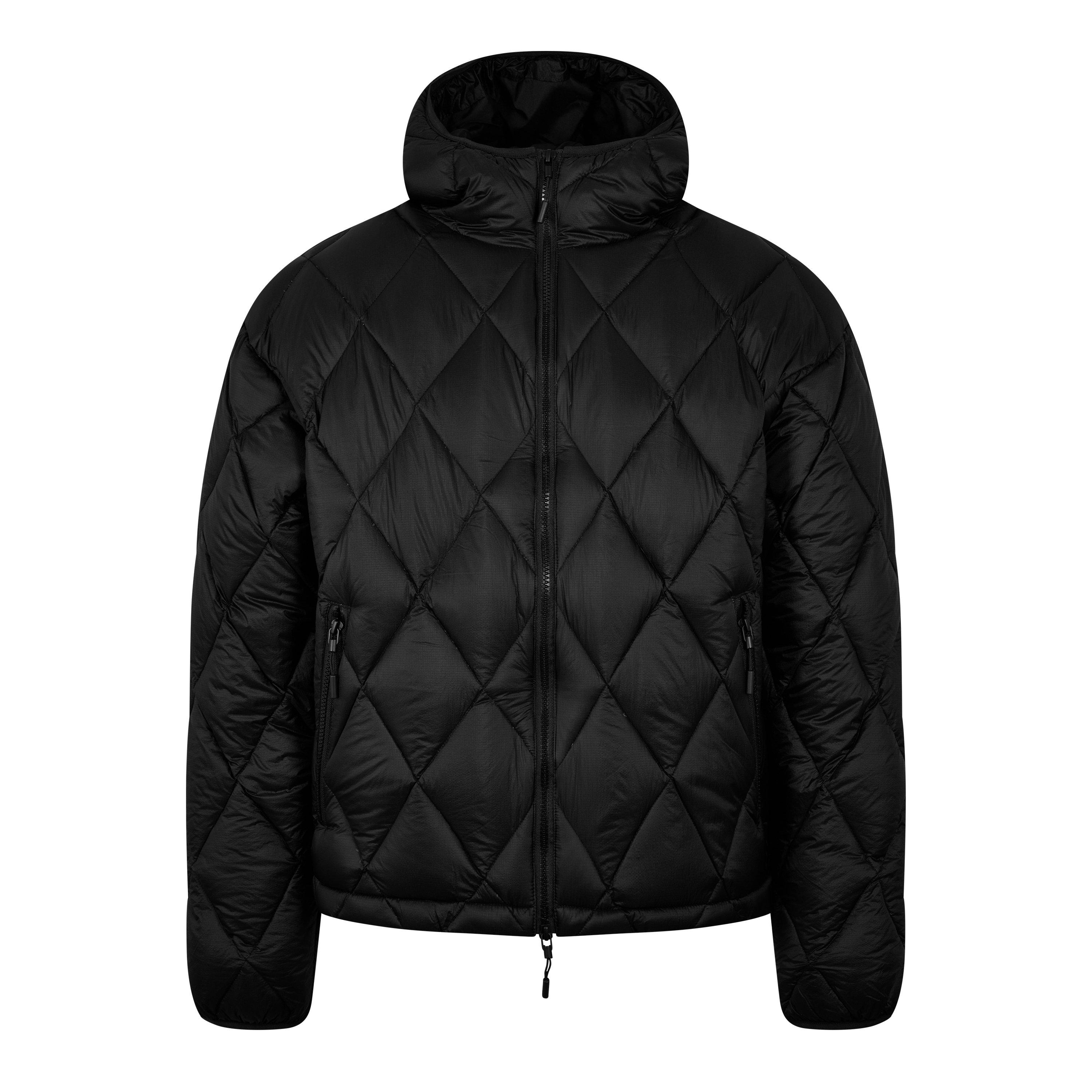 Black - MKI MIYUKI ZOKU - Men's Diamond Bubble Bomber Water Repellent Duck Down Oversized Fit Short Puffer Jacket - 1