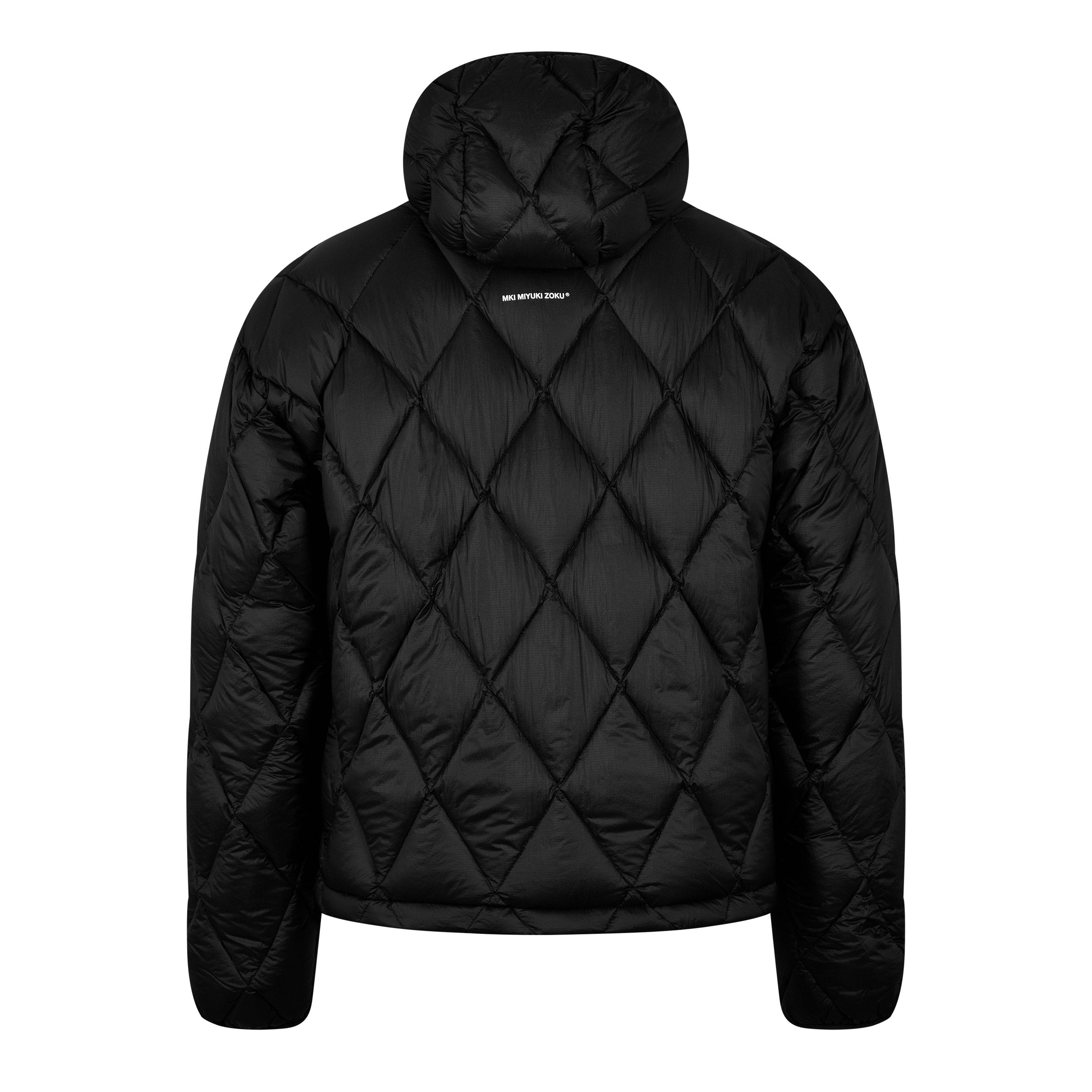 Black - MKI MIYUKI ZOKU - Men's Diamond Bubble Bomber Water Repellent Duck Down Oversized Fit Short Puffer Jacket - 2
