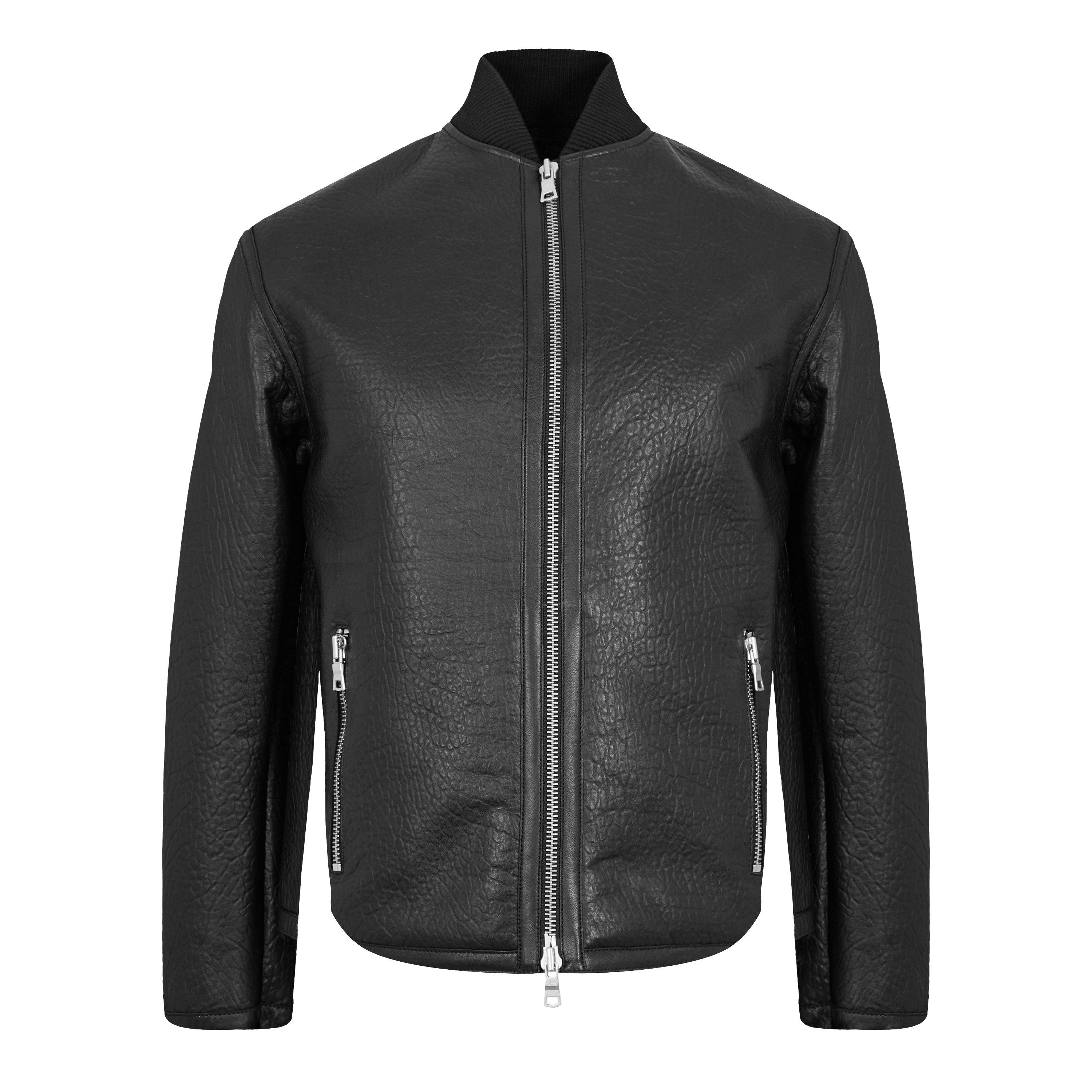 Black - MKI MIYUKI ZOKU - Men's Bomber Shearling Jacket - 7