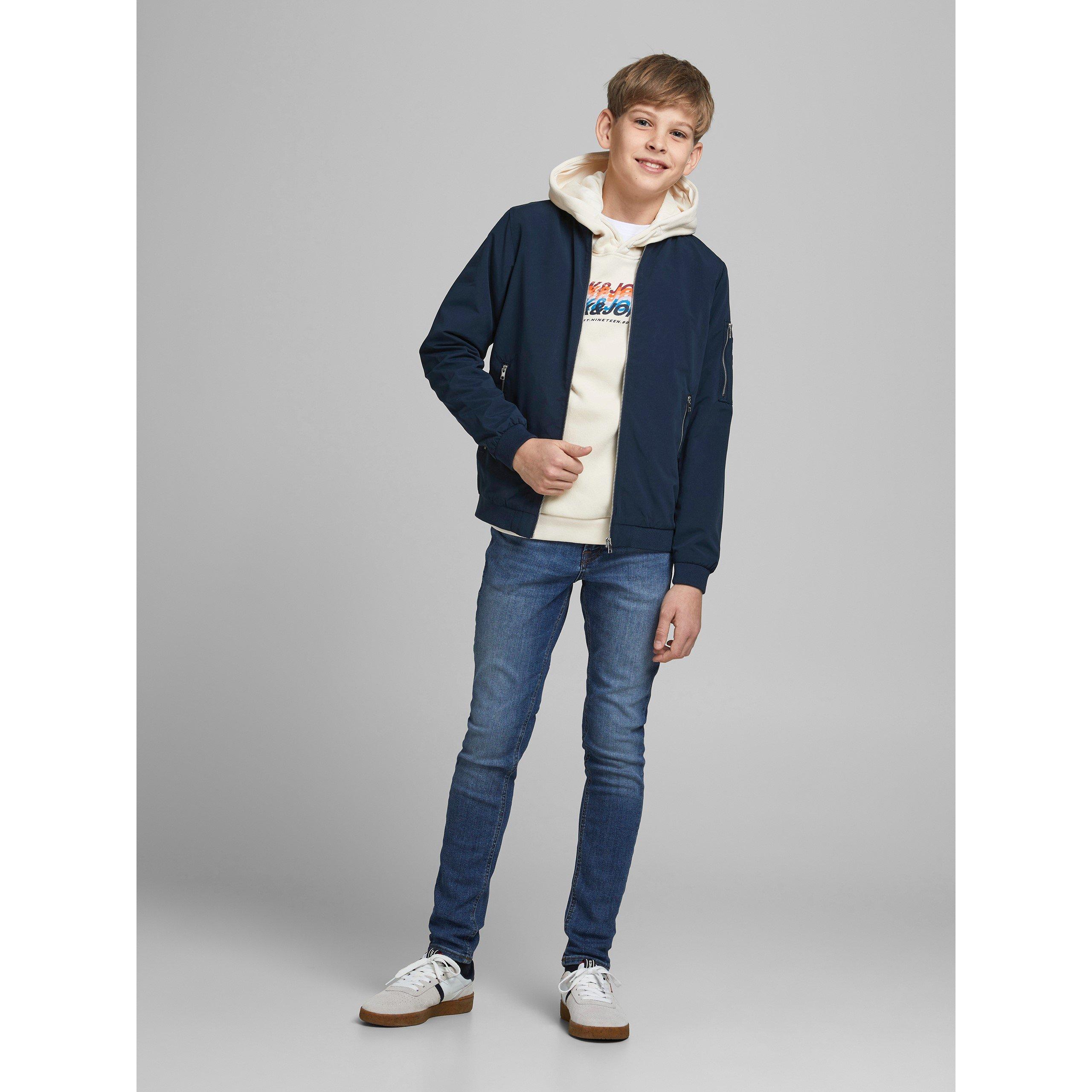 Navy Blazer - Jack and Jones - Kids' JJ Rush Water Resistant Bomber Jacket - 2