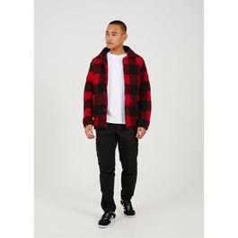 Brave Soul Checked Borg Jacket