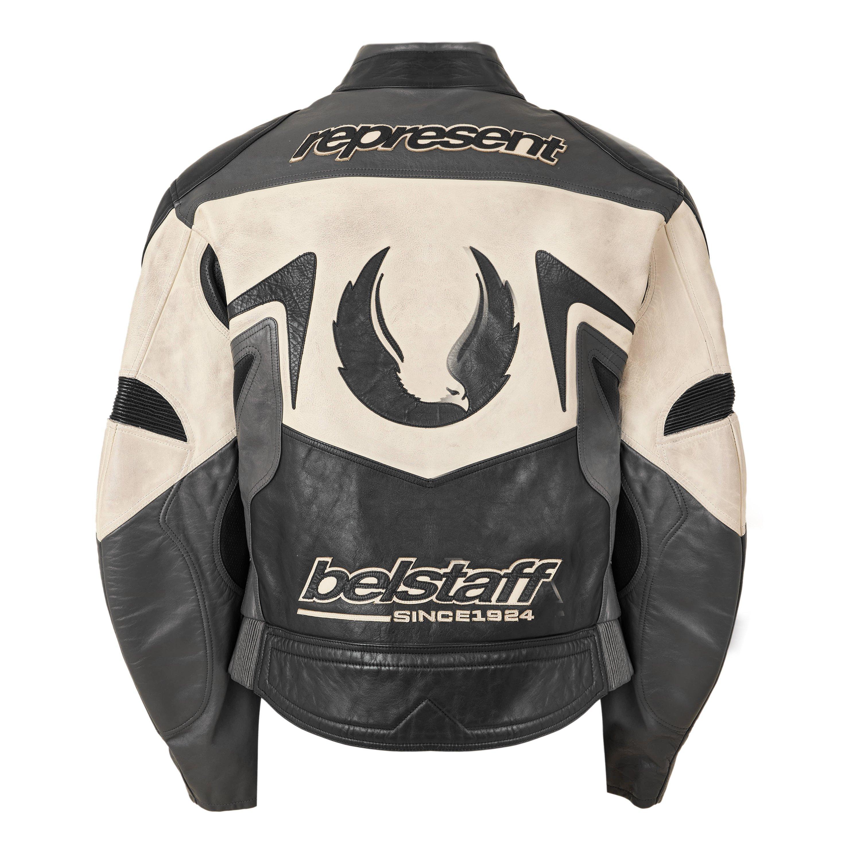 Black/White - Represent X Belstaff - Men's Leather Jacket - 2