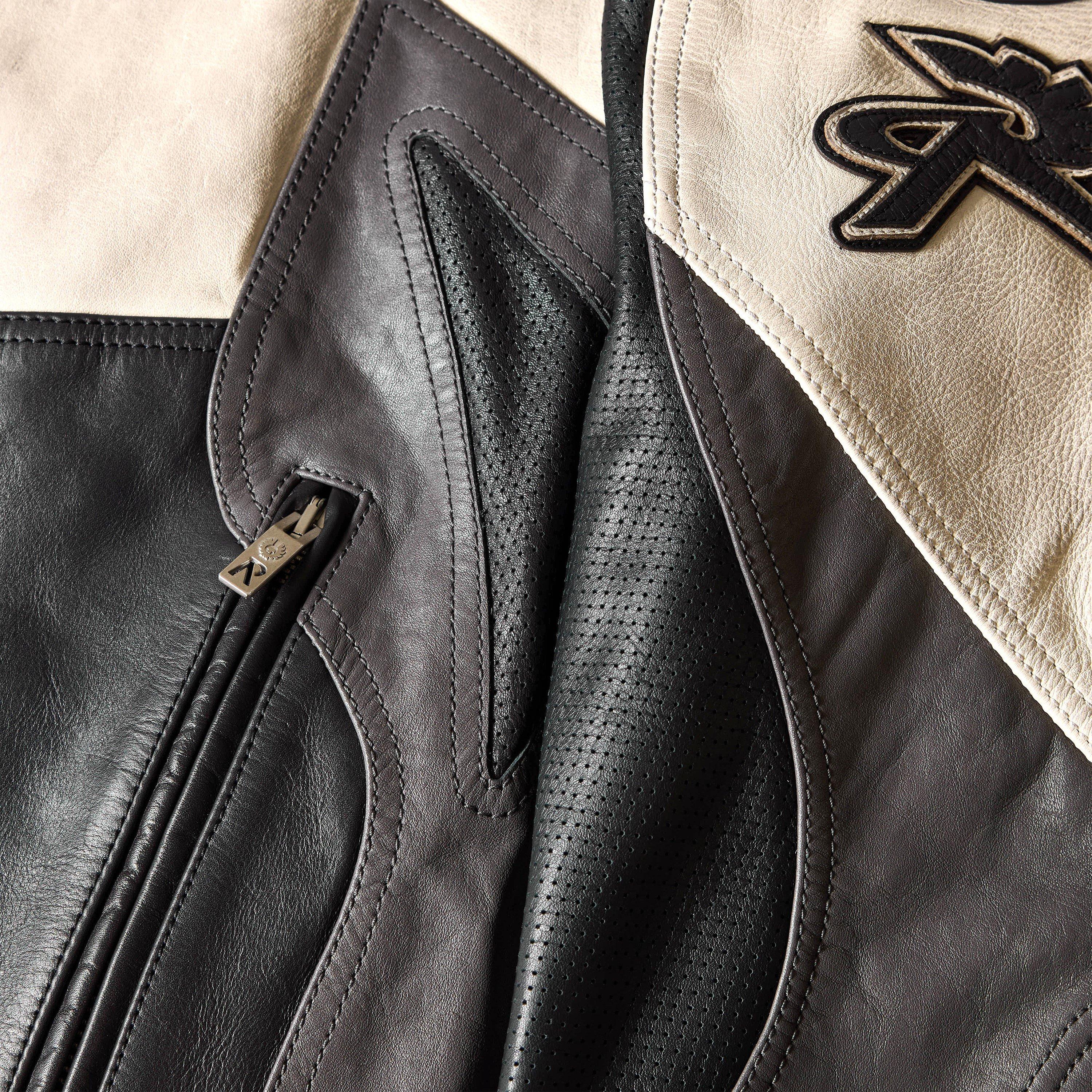 Black/White - Represent X Belstaff - Men's Leather Jacket - 3