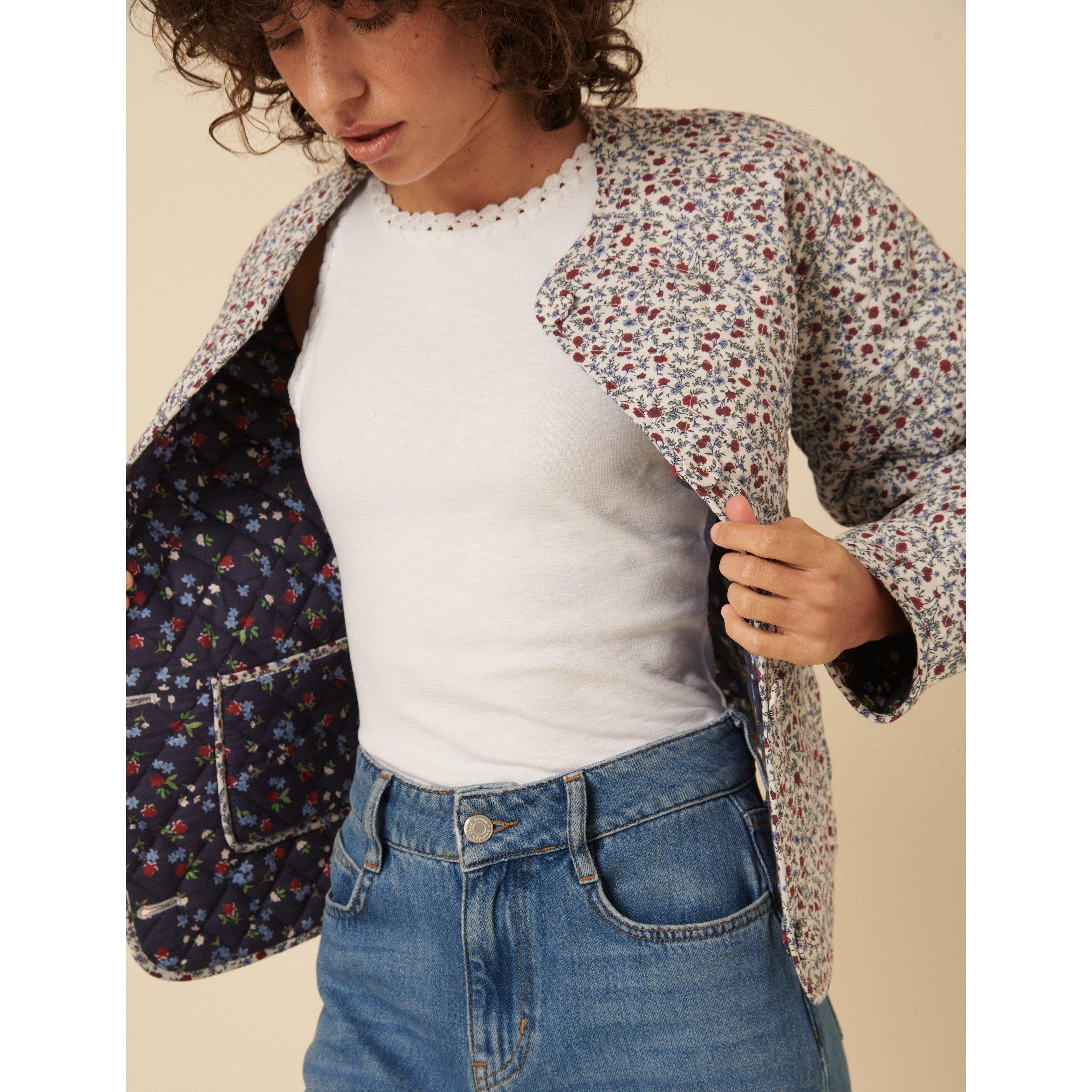 Cream - Nobodys Child - Women's Reversible Insulated Short Puffer Jacket - 3