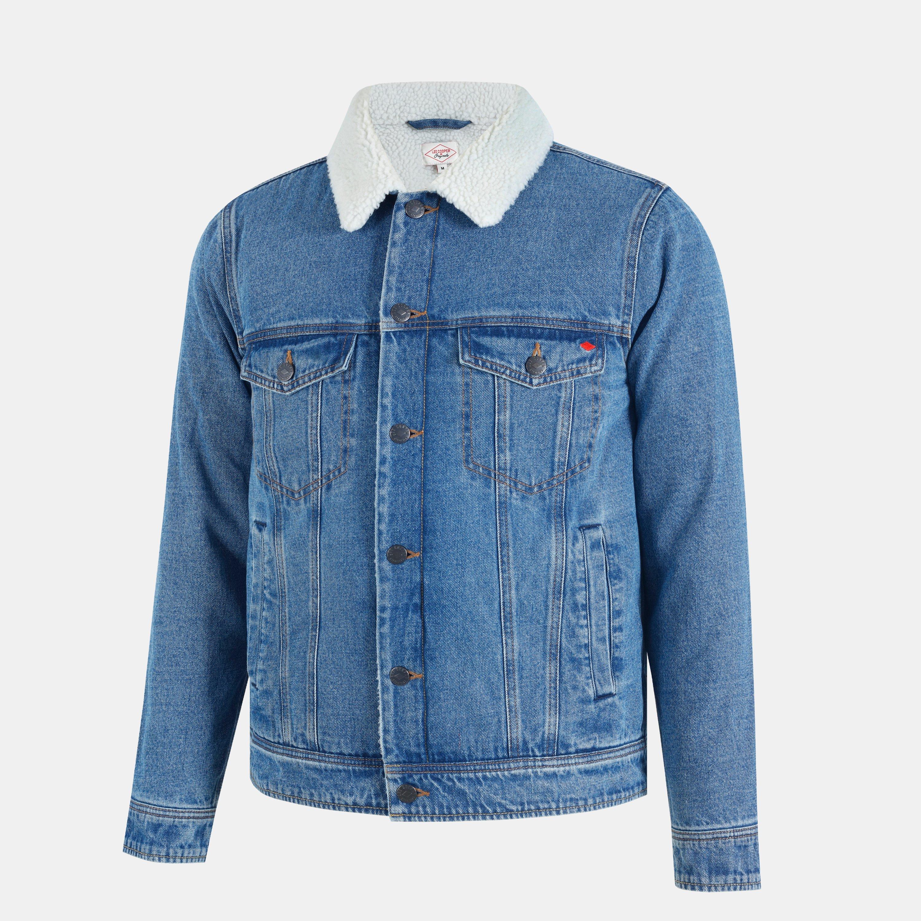 Lee Cooper Men's Borg LinJkt Denim Jacket | Sports Direct
