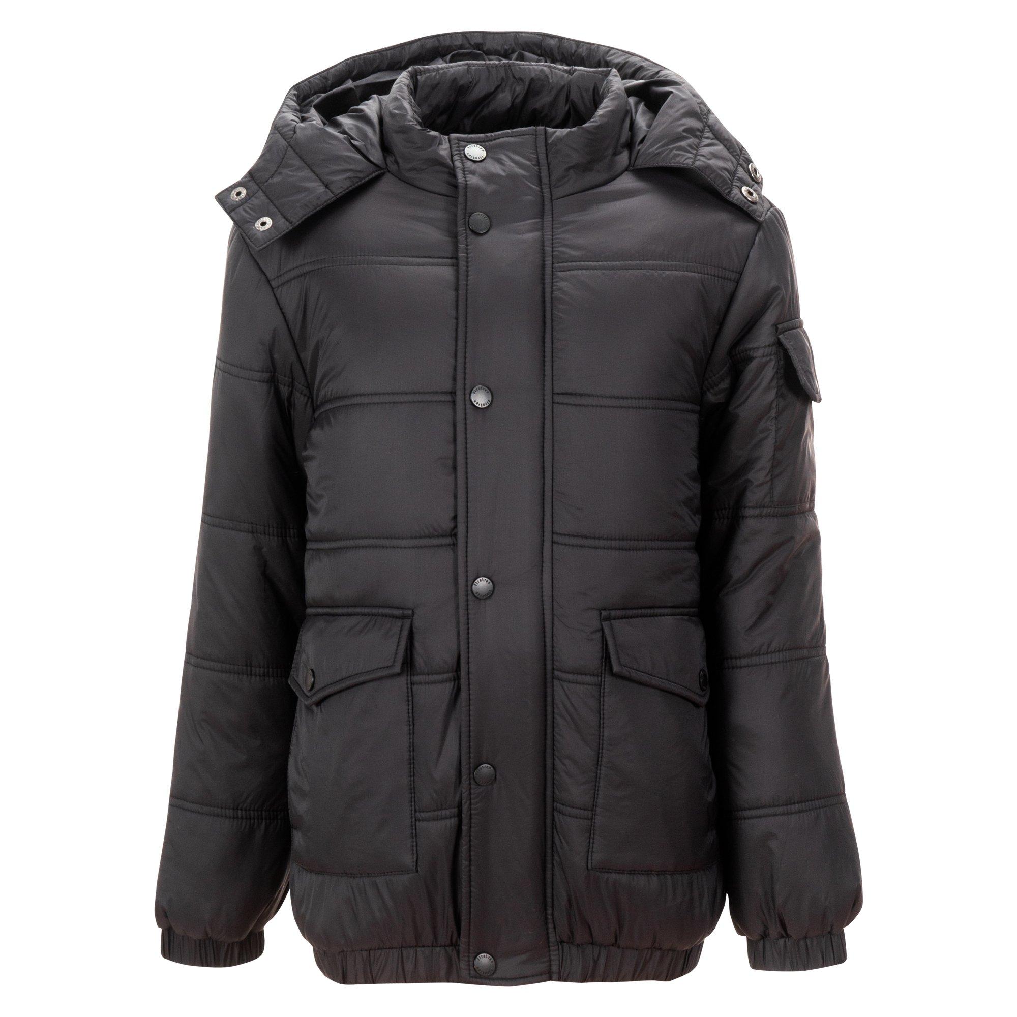 Negro - Firetrap - Kids' Faux Fur Trimmed Short Puffer Jacket - 1