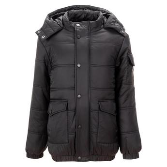 Firetrap Junior Boys' Stylish Padded Winter Jacket with Faux Fur Hood