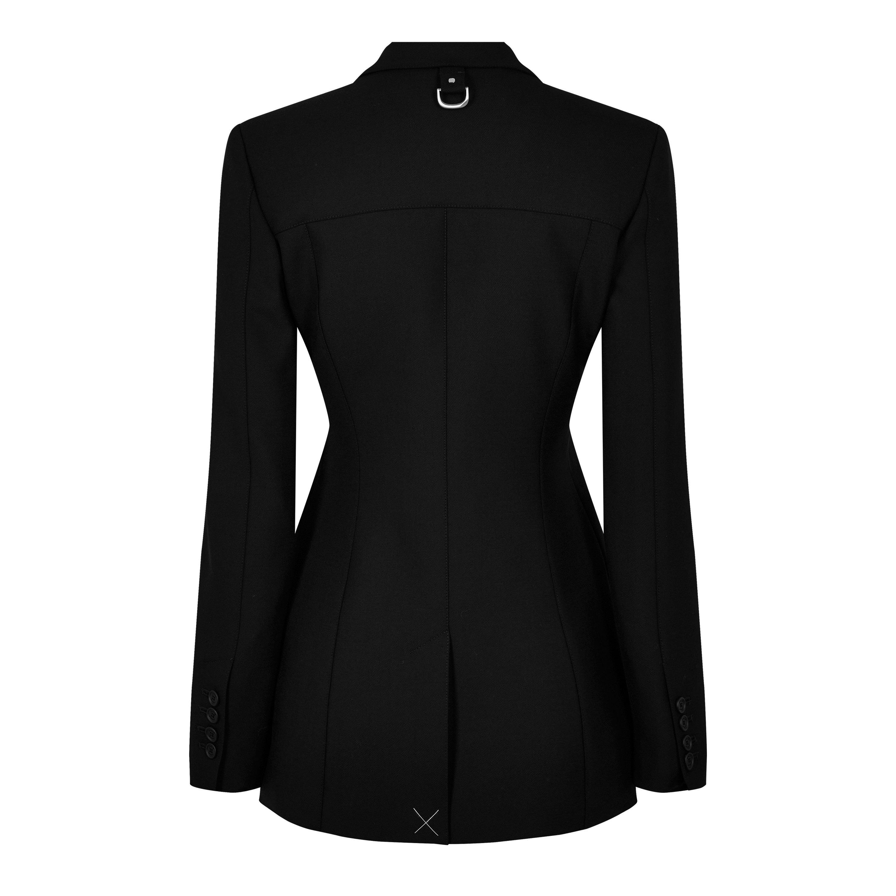 Black 1000 - Off White - Women's Cargo Jacket with Belted Style - 6