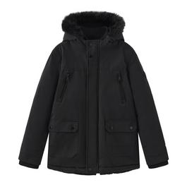 Firetrap Boys Urban Chic Winter Parka with Faux Fur Trim