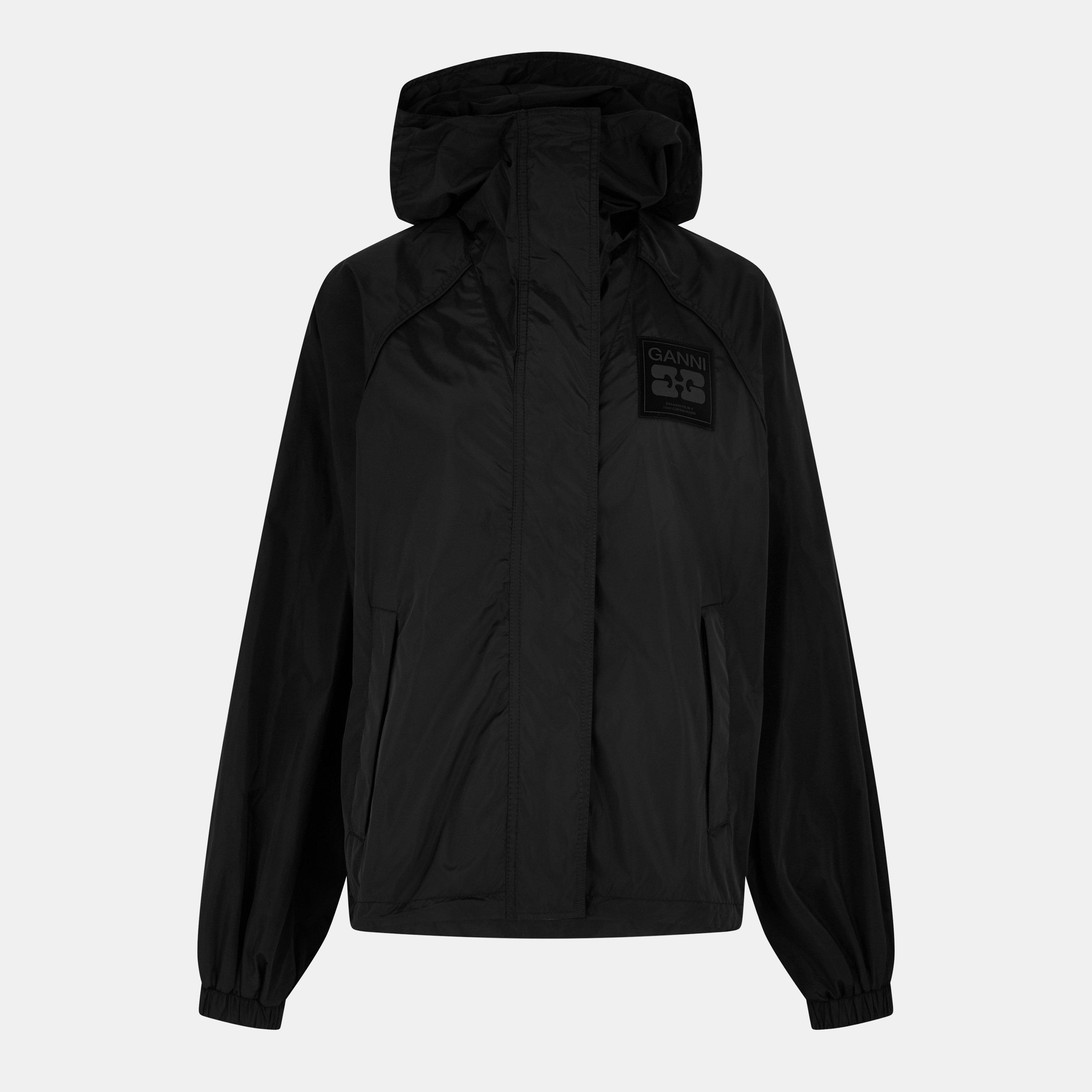 Ganni Women's Lightweight Softshell Jacket - Black - Size 10 (36)