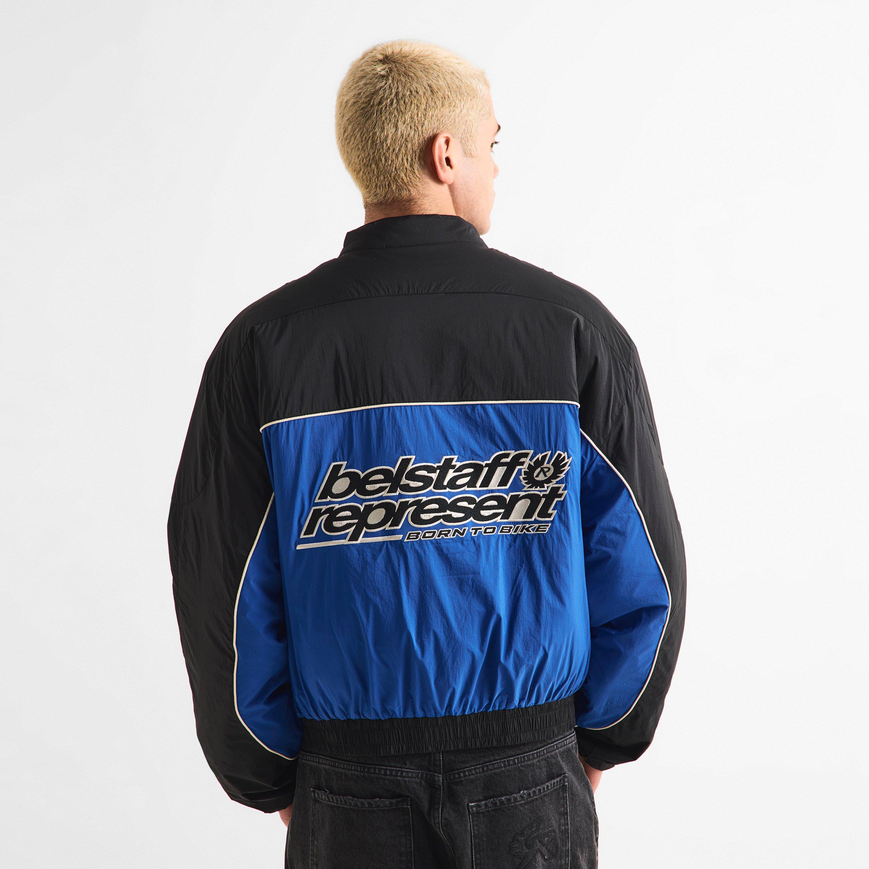Black/Blue - Represent X Belstaff - Men's Bomber Jacket - 4