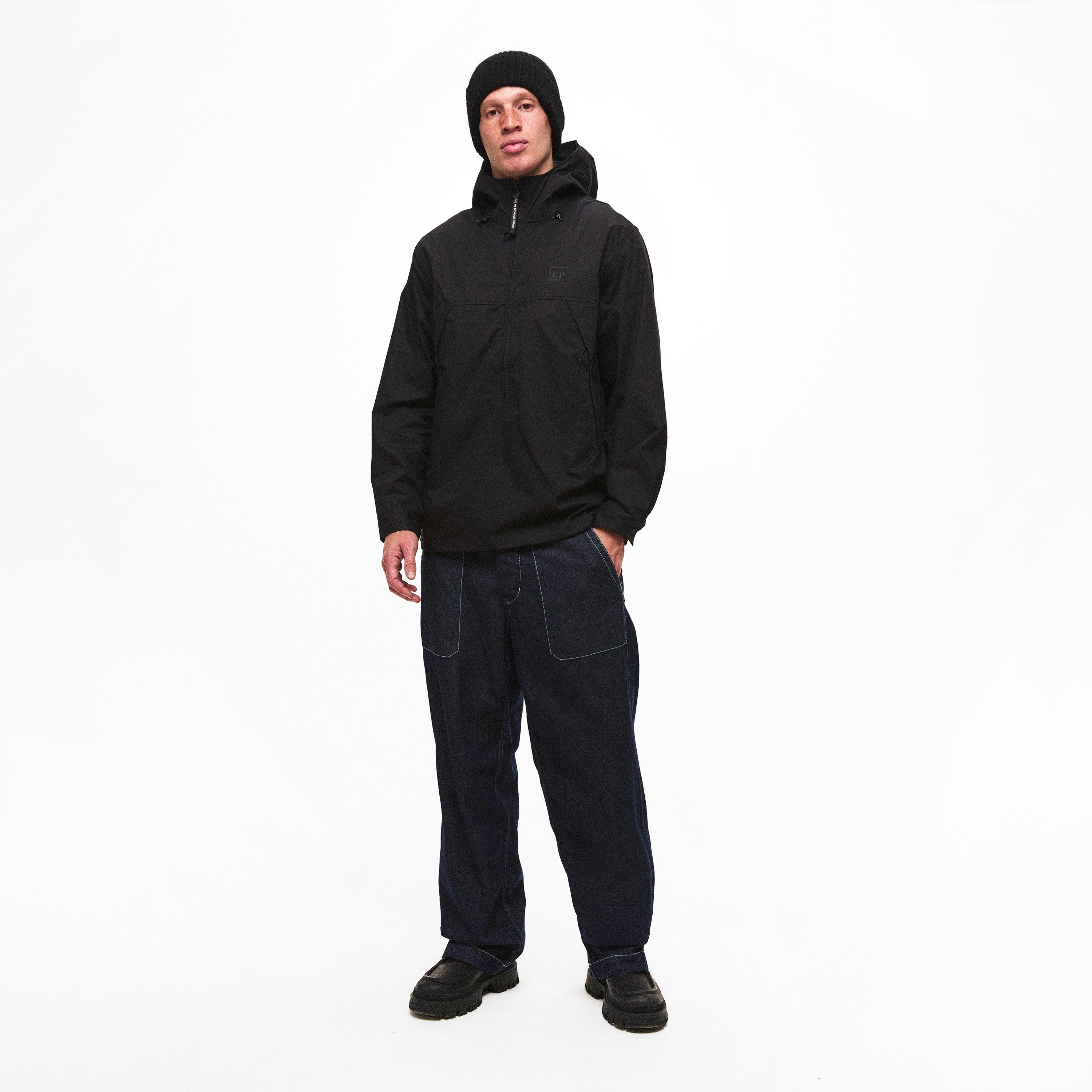 Black 999 - CP Company Metropolis - Men's  Funnel Neck Half-Zip Overshirt - 6