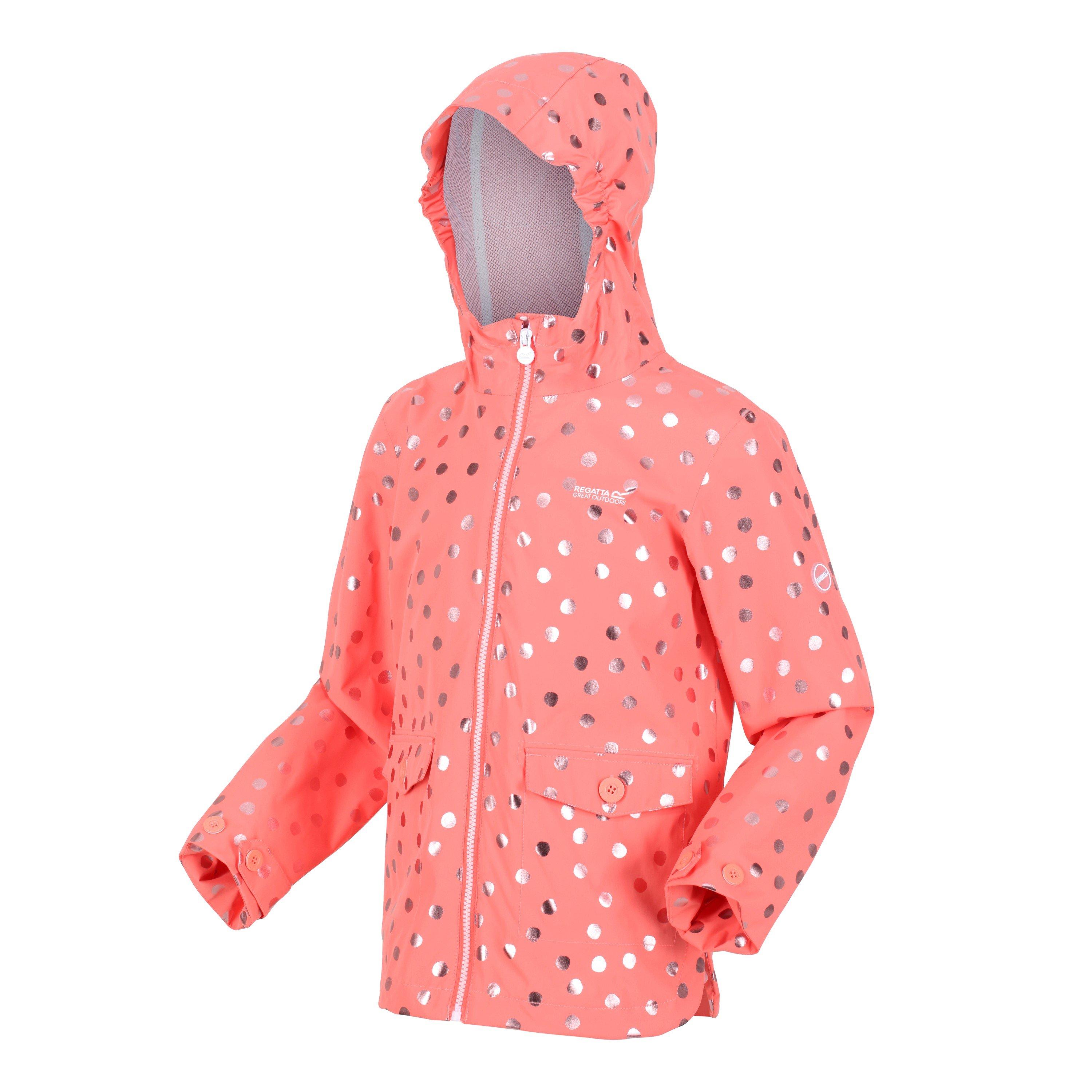 Regatta Baybella Polka Dot Waterproof Jacket Juniors Rain
