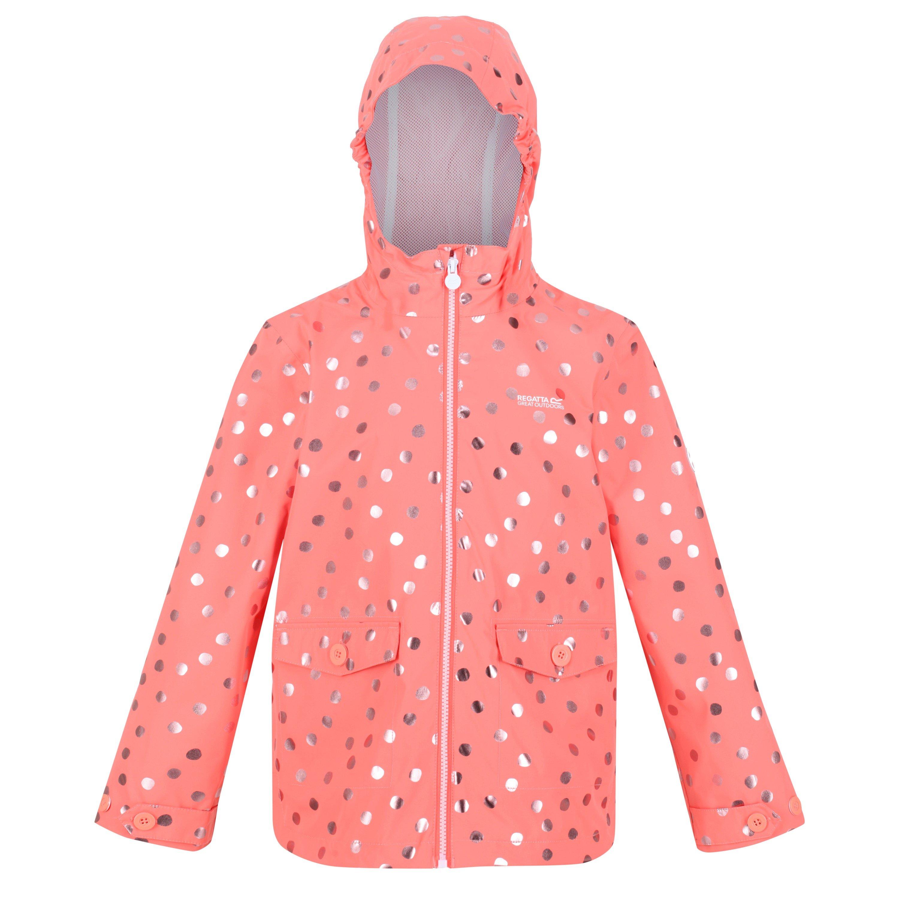 Regatta Baybella Polka Dot Waterproof Jacket Juniors Rain