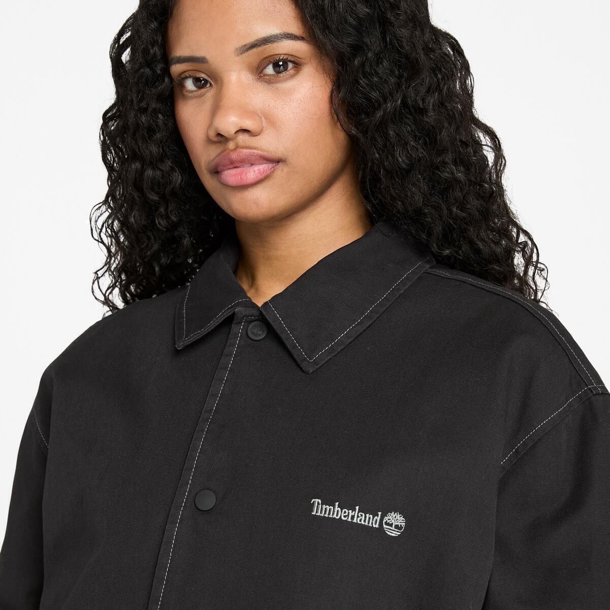 Crna - Timberland - Men's Canvas Coach Overshirt - 5