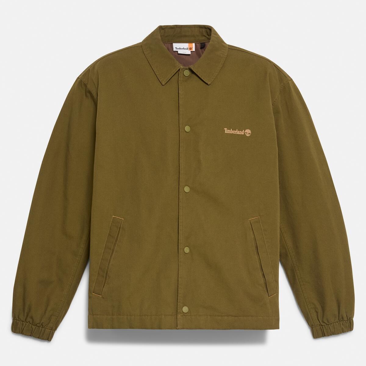 Timberland Men's Coach Canvas Overshirt - Dark Olive - M