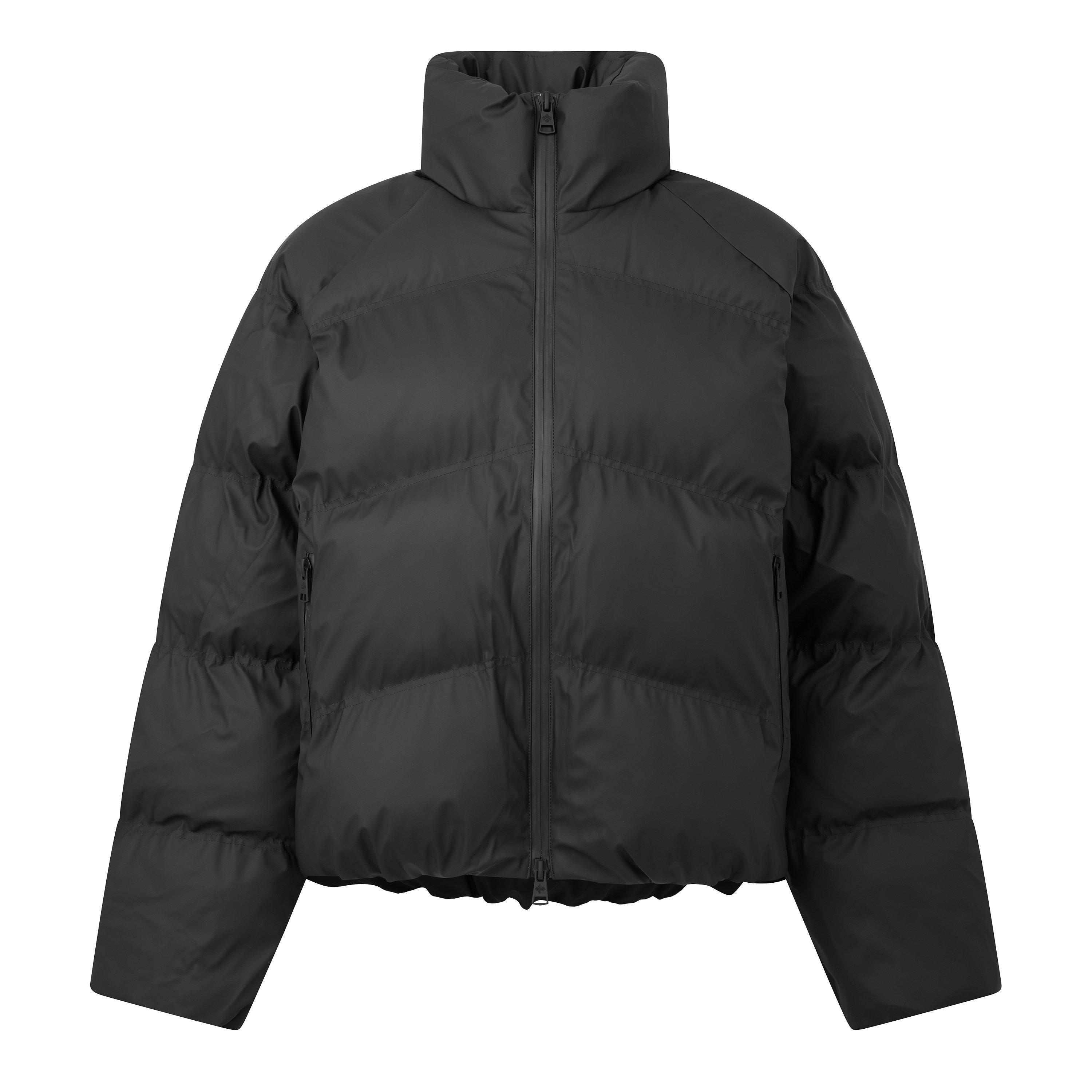 The Couture Club Men's Rubber Full-Zip Puffer Jacket - Black - Small