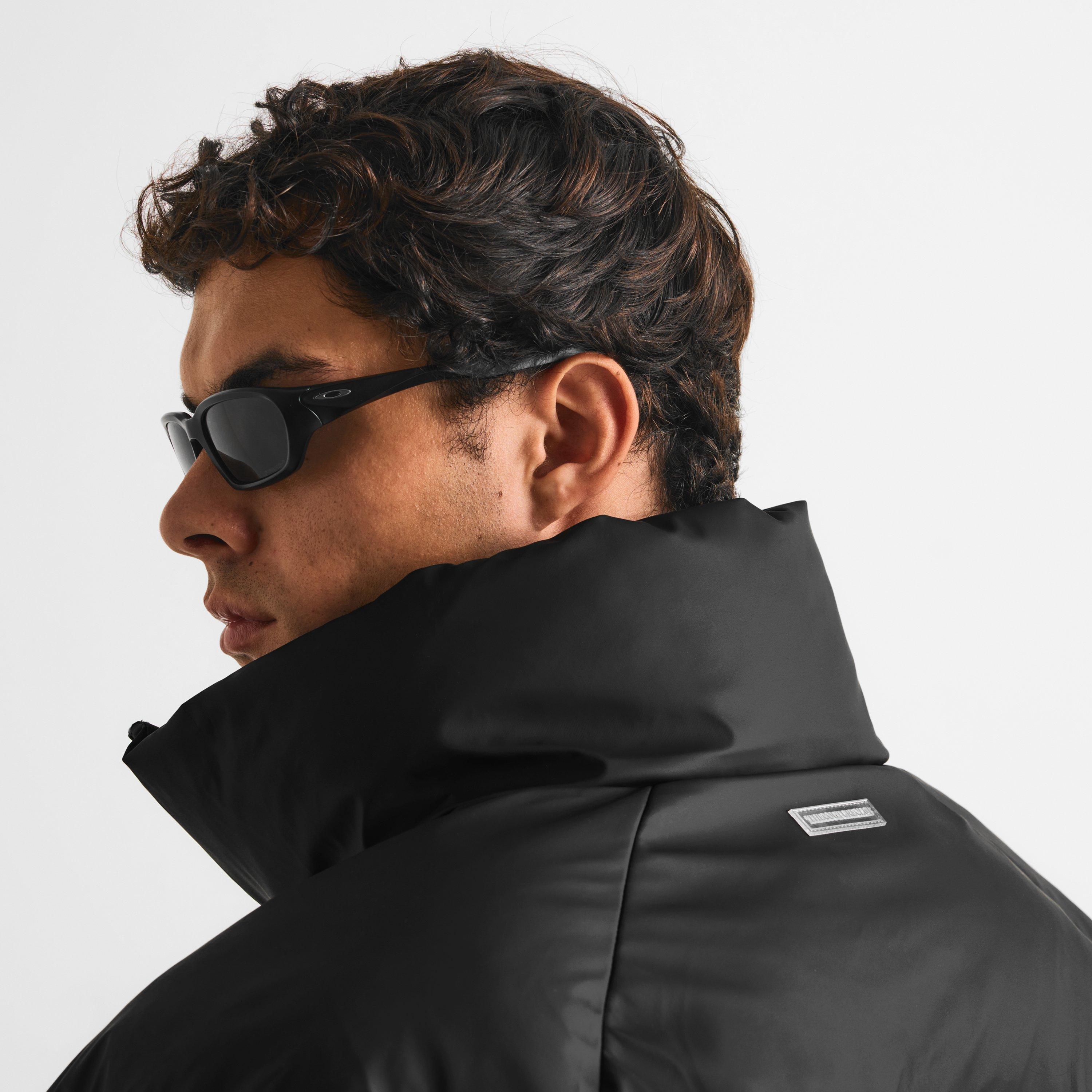 Black - The Couture Club - Men's Rubber Full-Zip Puffer Jacket - 5