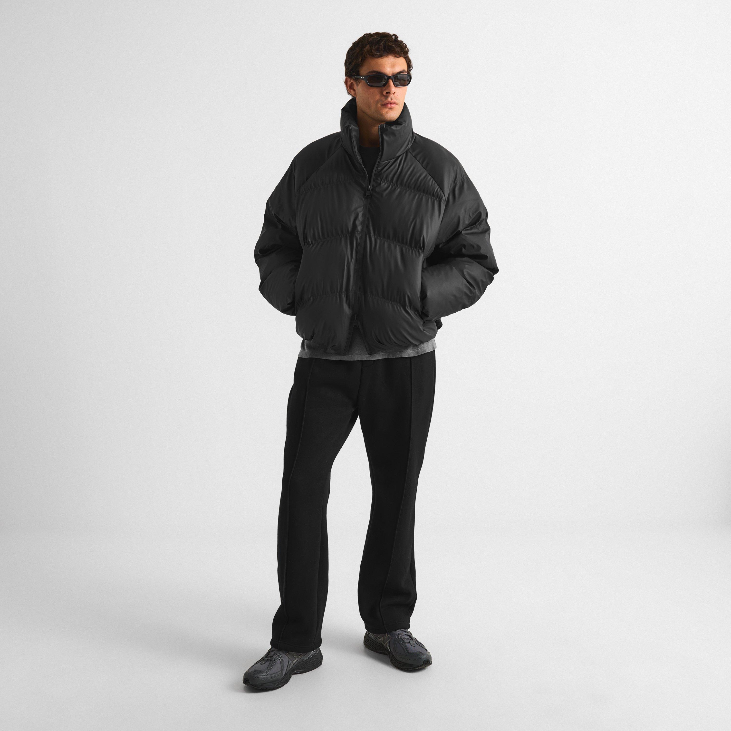 Black - The Couture Club - Men's Rubber Full-Zip Puffer Jacket - 6