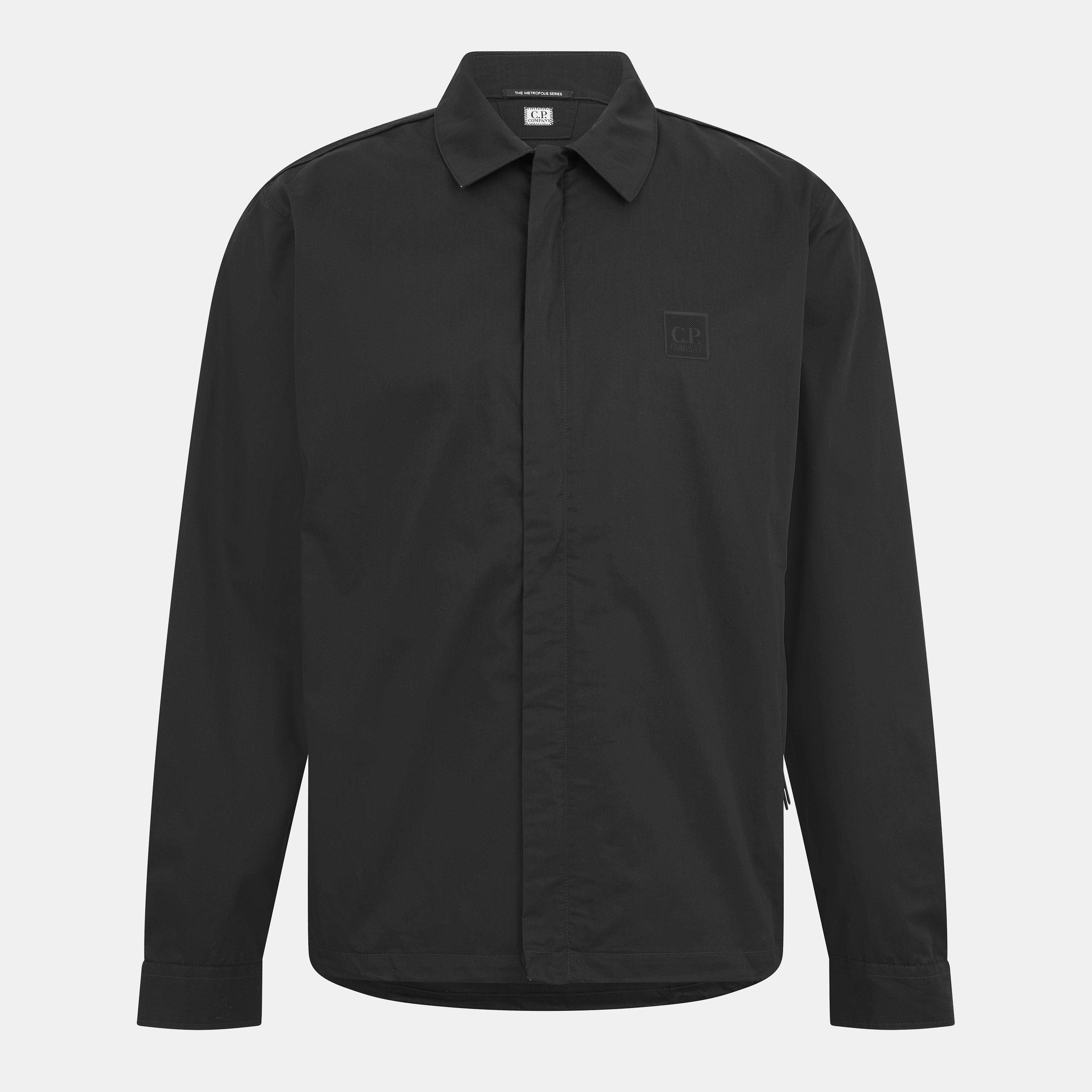Black 999 - CP Company Metropolis - Men's Metropolis Structured Technical Overshirt - 1