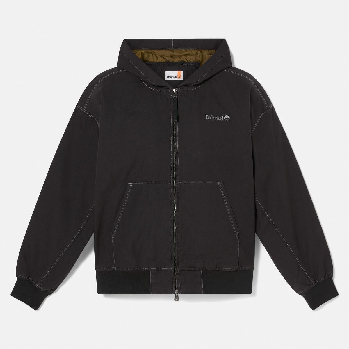 Negro - Timberland - Men's Canvas Hooded Overshirt - 1