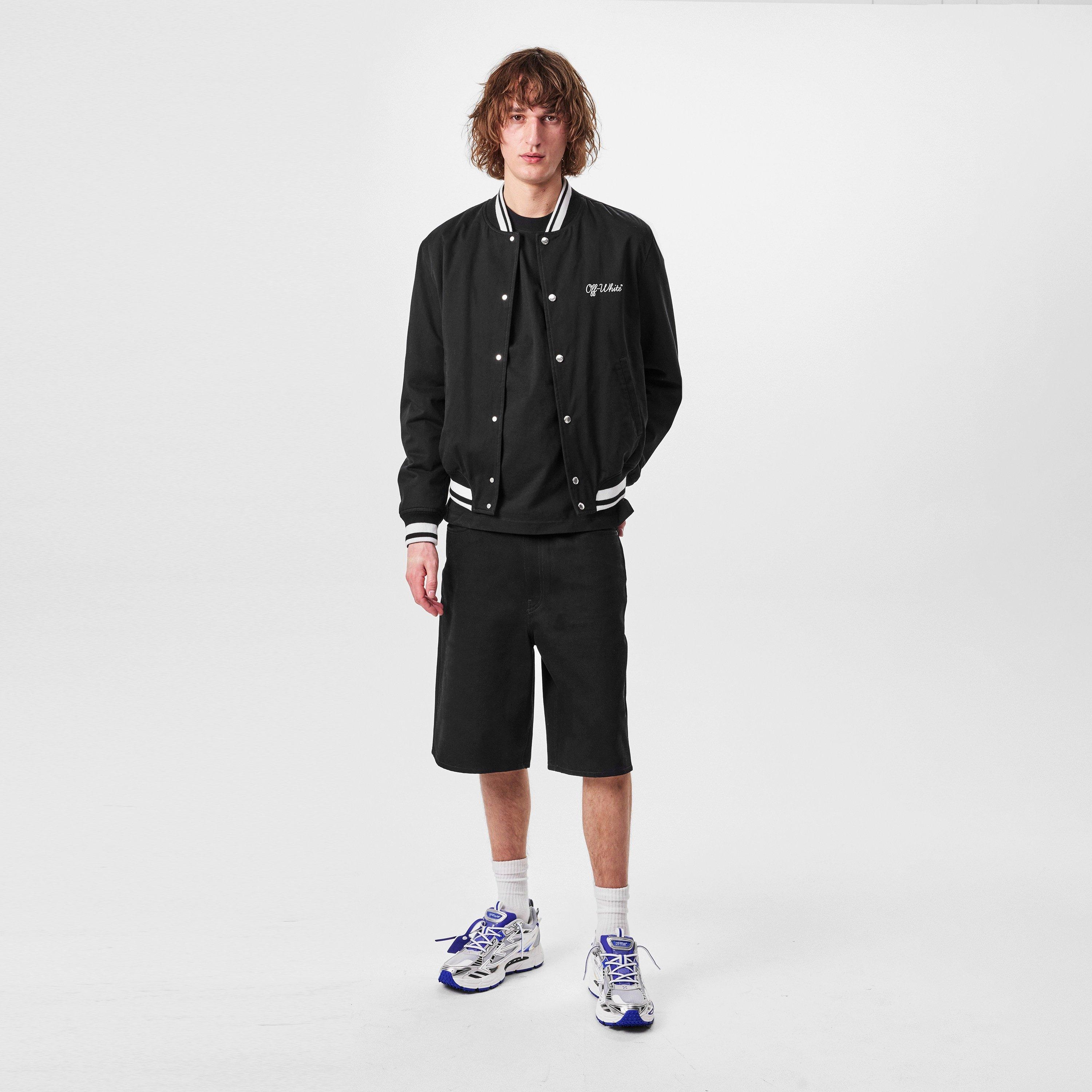 Off White Script Off White | Men's Off-White Script Cotton Long Sleeve Varsity Jacket ...
