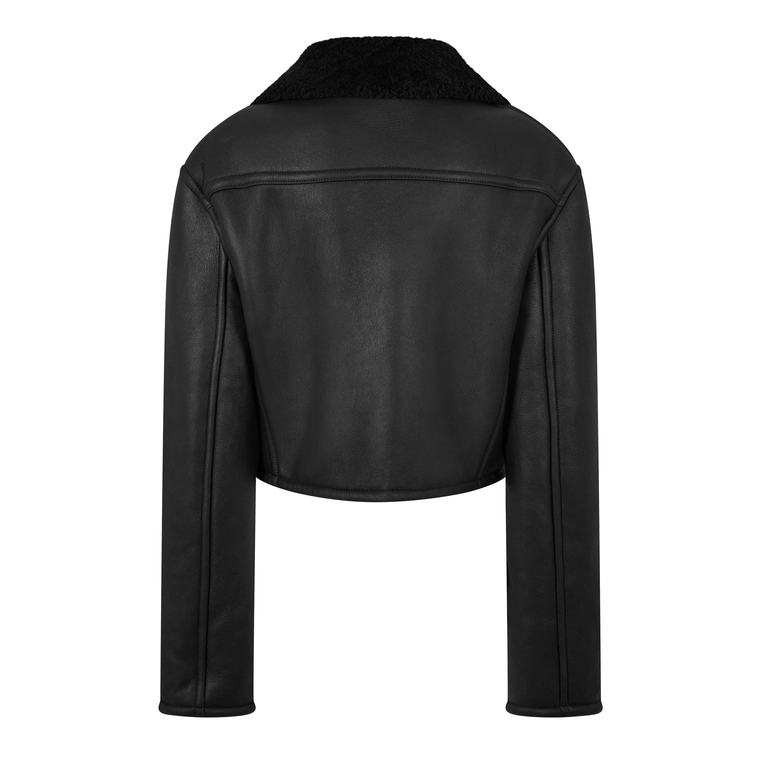 Black - Jacquemus - Women's Marino Blouson Long Sleeve Lamb Leather Jacket - 2