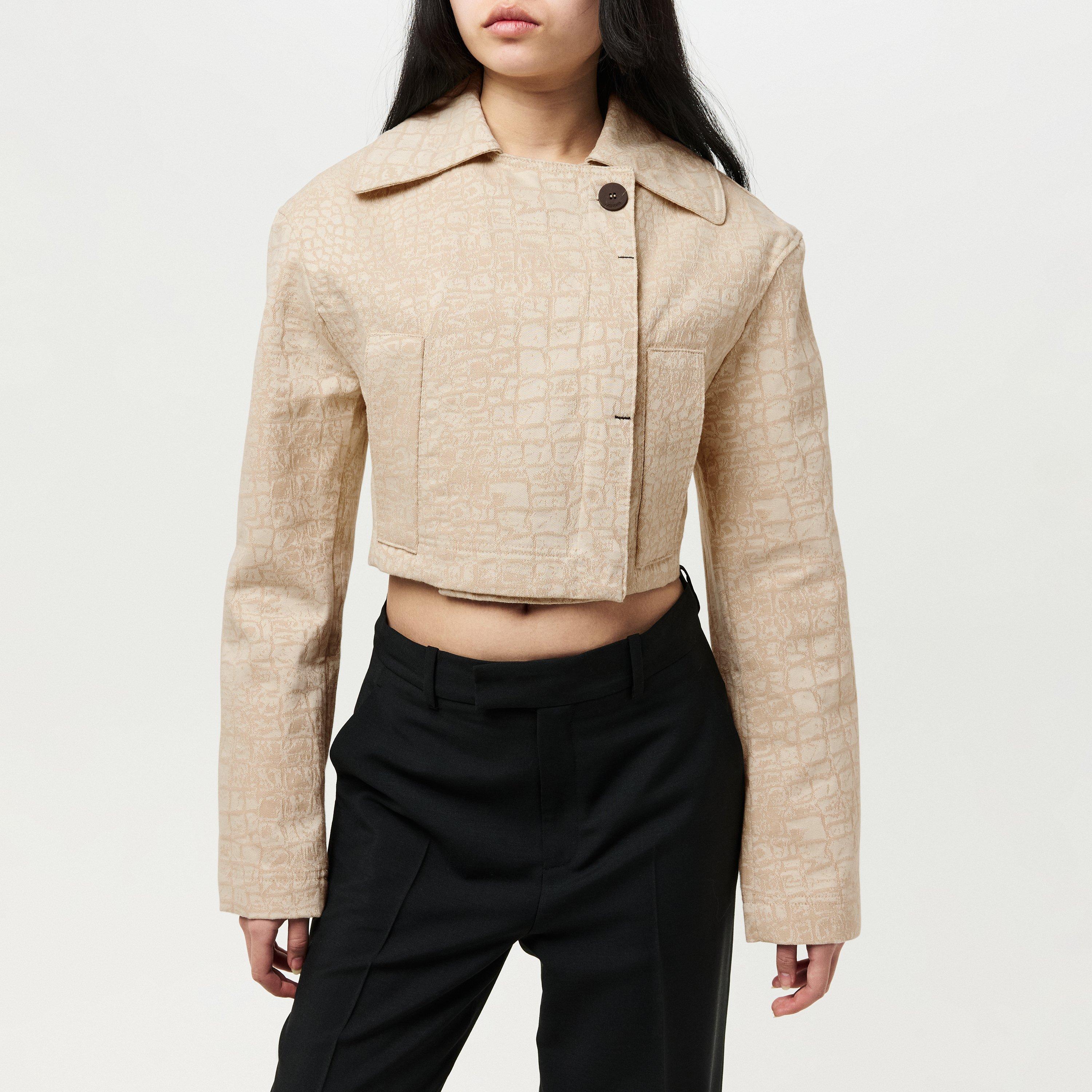 Jacquemes ノースリーブ Jacquemus Women's Marino De Nimes Cotton Cropped Long Sleeve