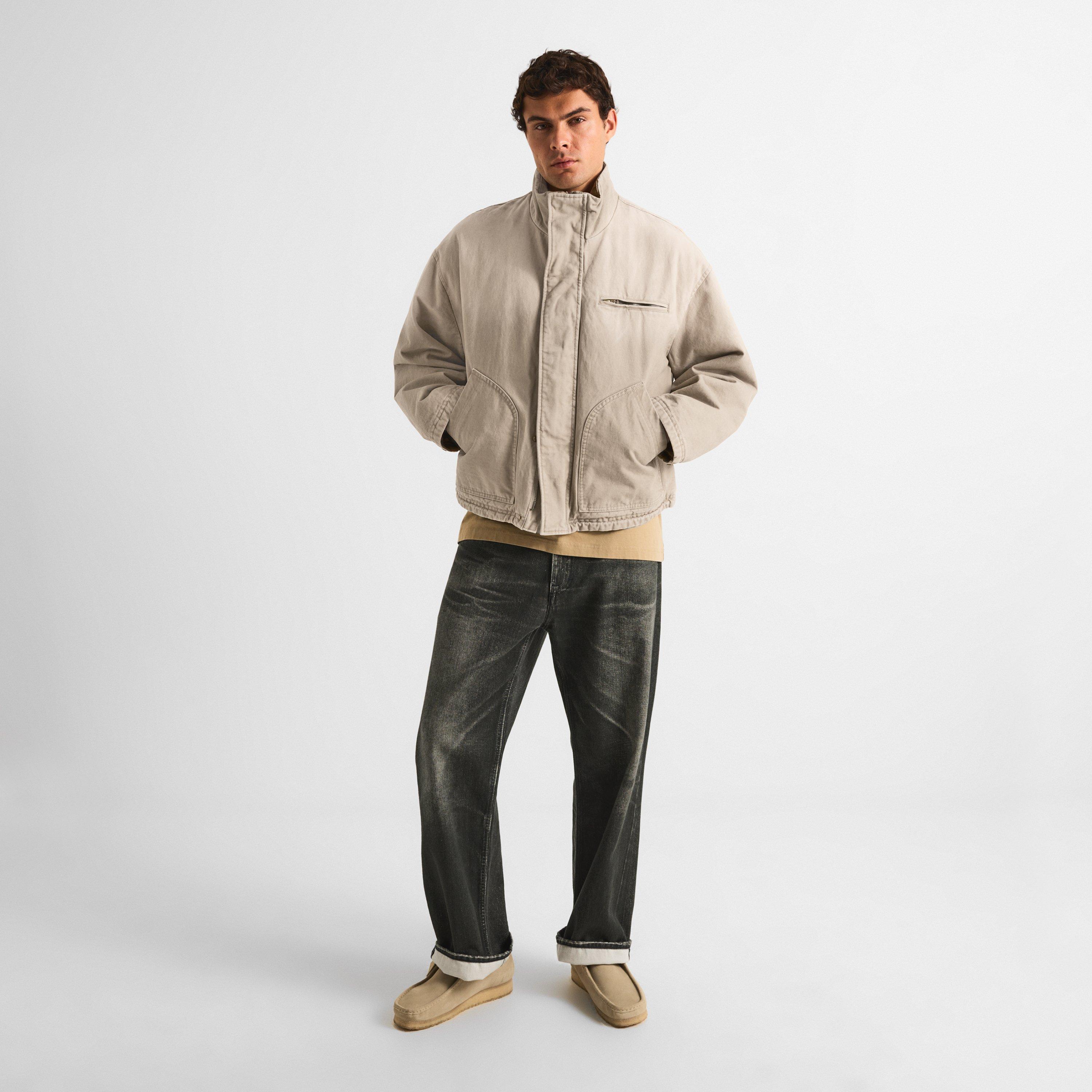 Beige - The Couture Club - Men's Workwear Oversized-Fit Field Jacket - 6